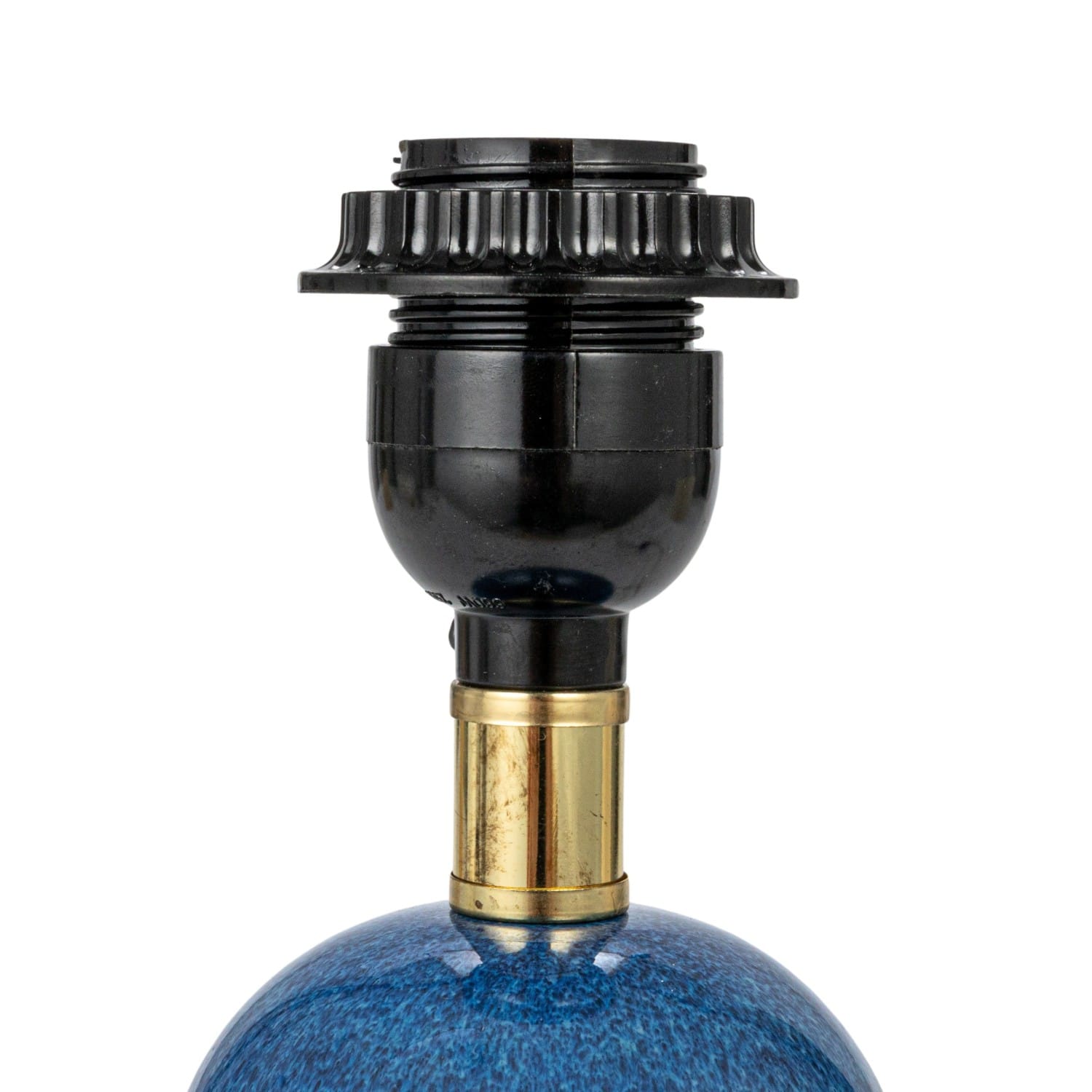 Hello Honey® 14" Blue Reactive Glaze Ceramic Table Lamp with Linen Shade Set, 2ct.