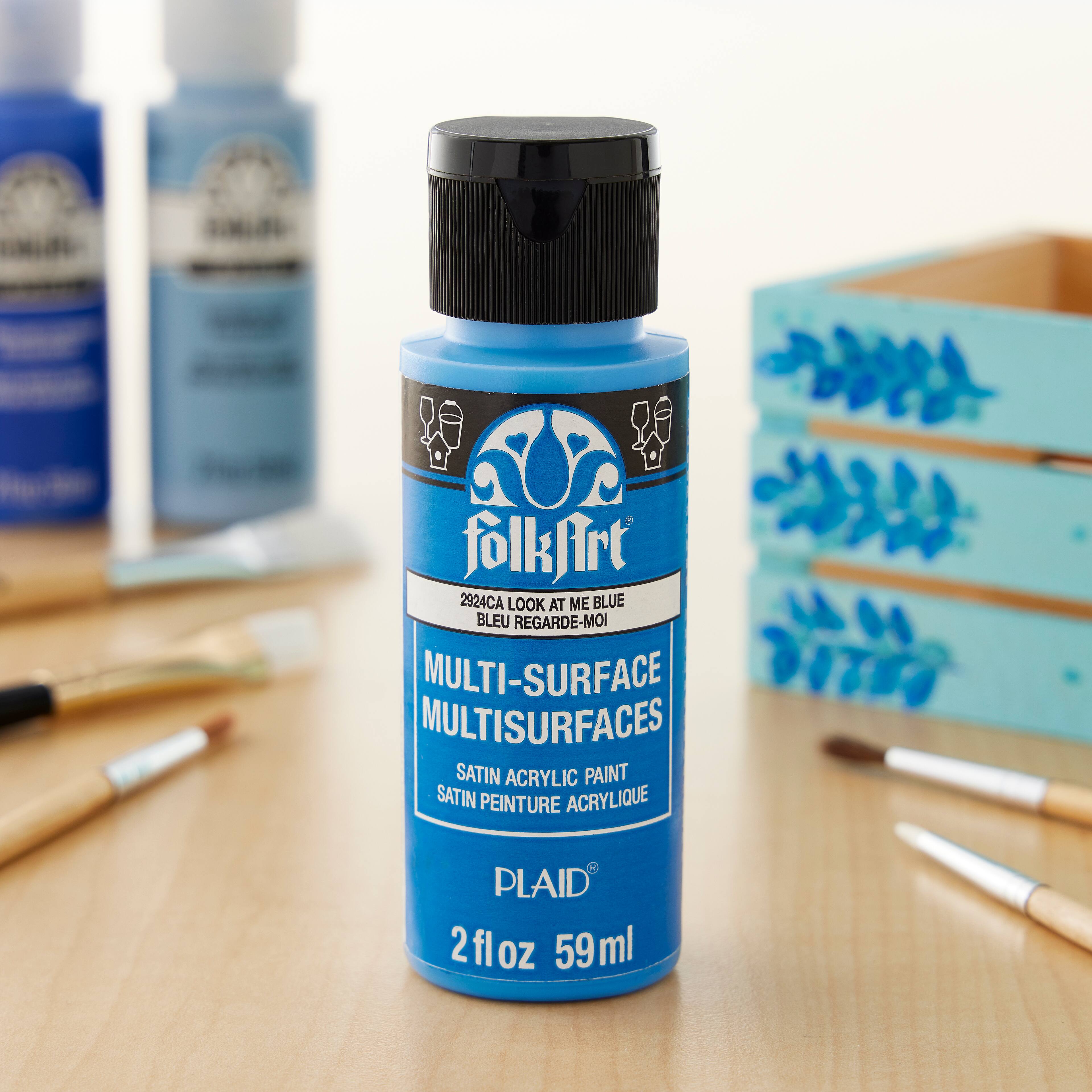 12 Pack: FolkArt® Multi-Surface Satin Acrylic Paint, 2oz.