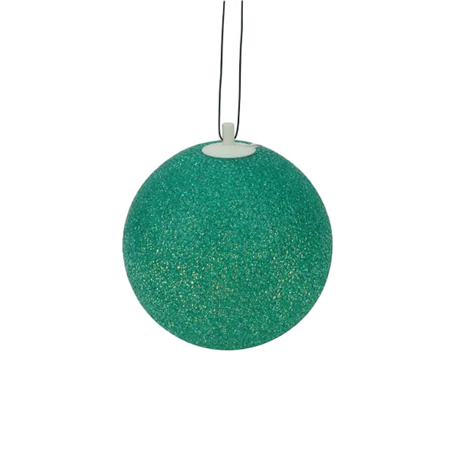 7&#x22; Green Lighted Twinkling Christmas Hanging Decor