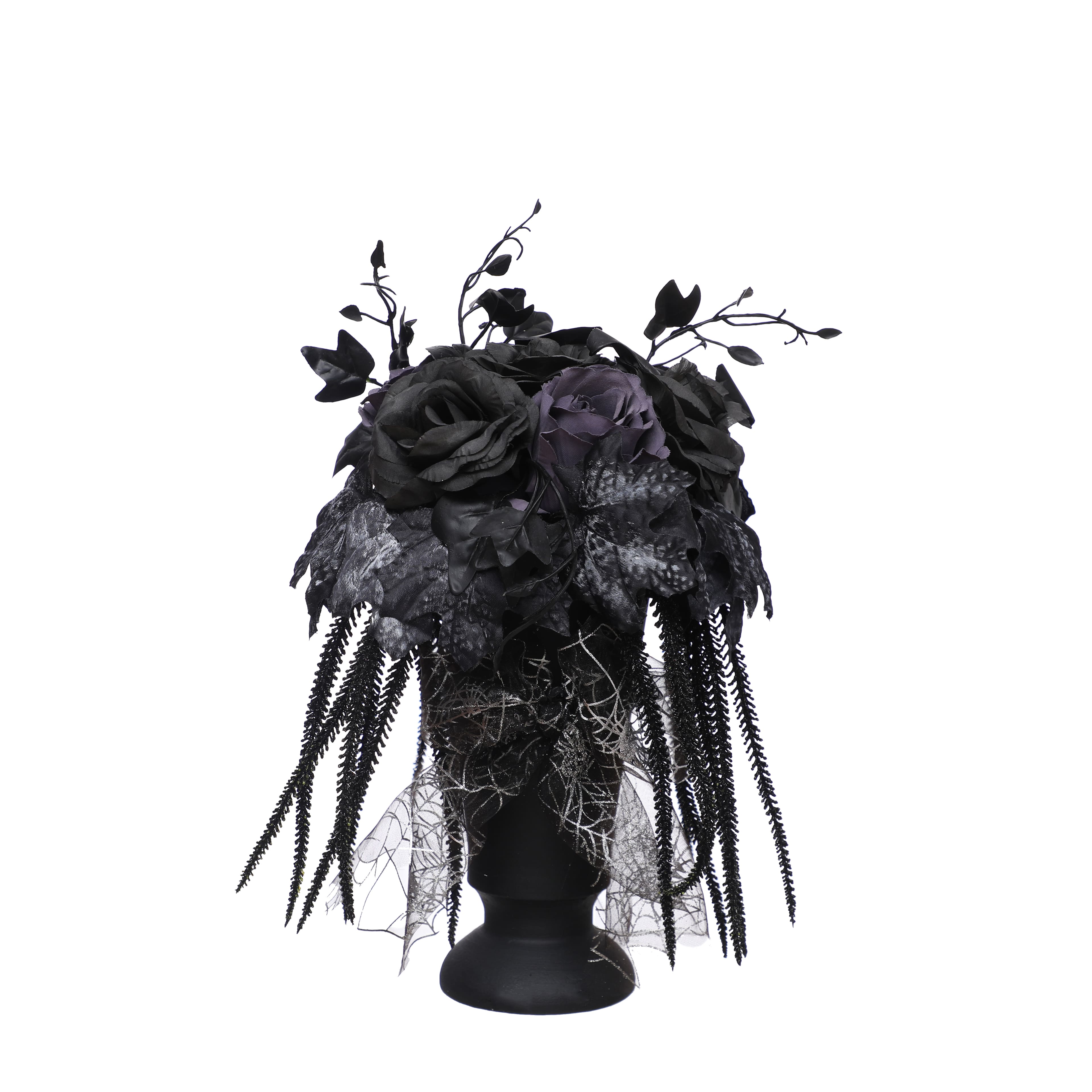 13.25&#x22; Creepy Floral Arrangement in Black Container by Ashland&#xAE;