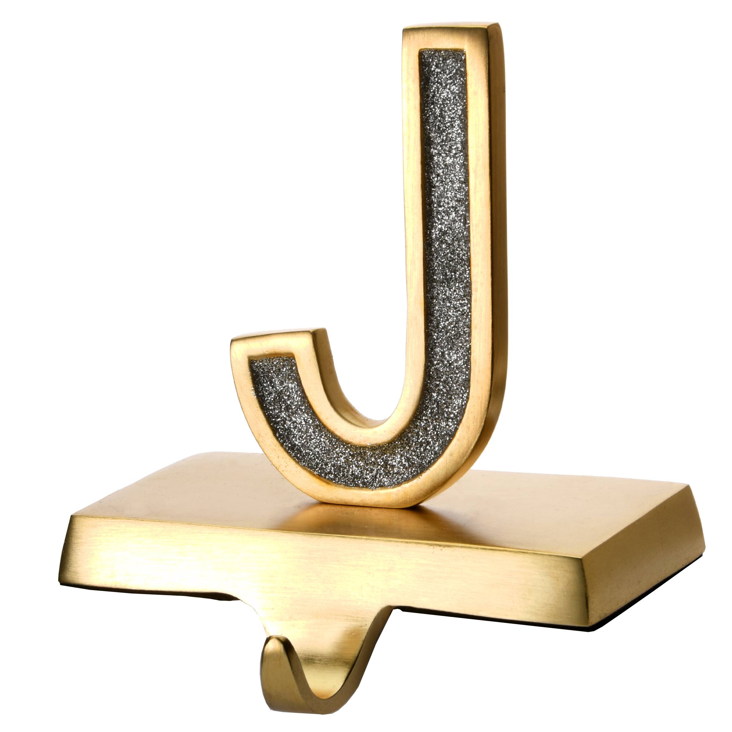 5" Silver Sparkle JOY Stocking Holders, 3ct.