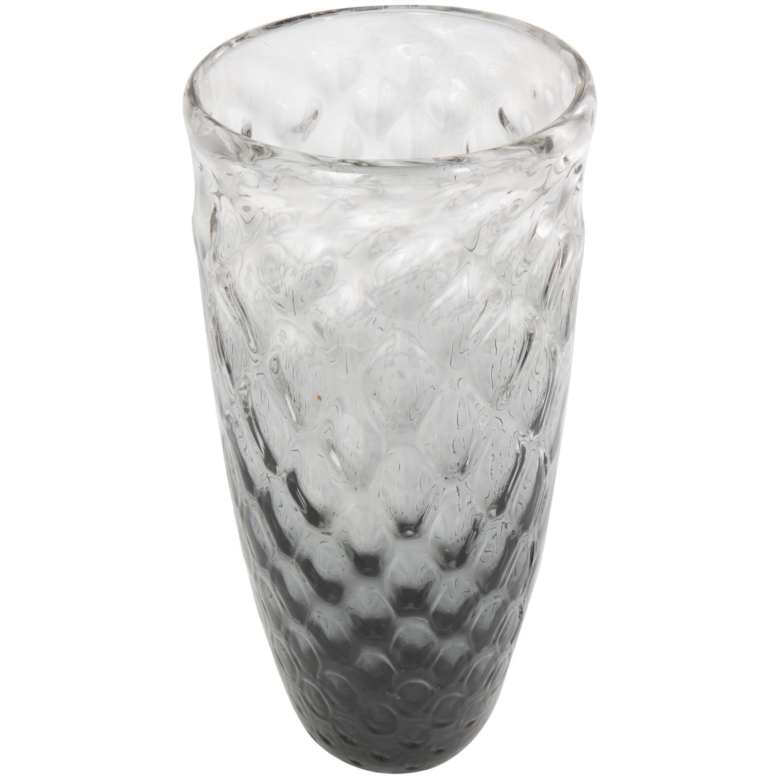 21" Black Ombre Handmade Glass Vase