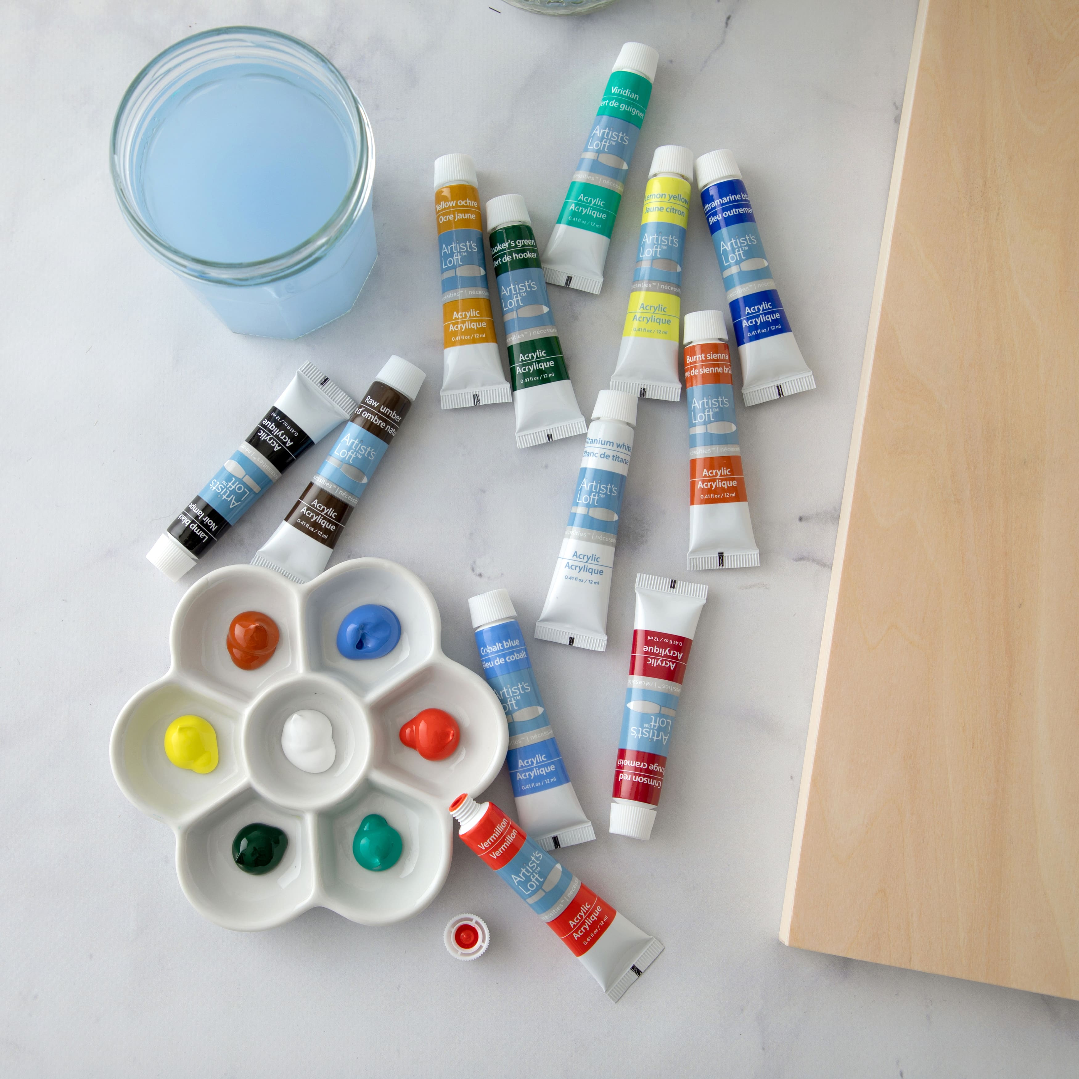 24 Color Acrylic Paint Set by Artist's Loft™, 21ml