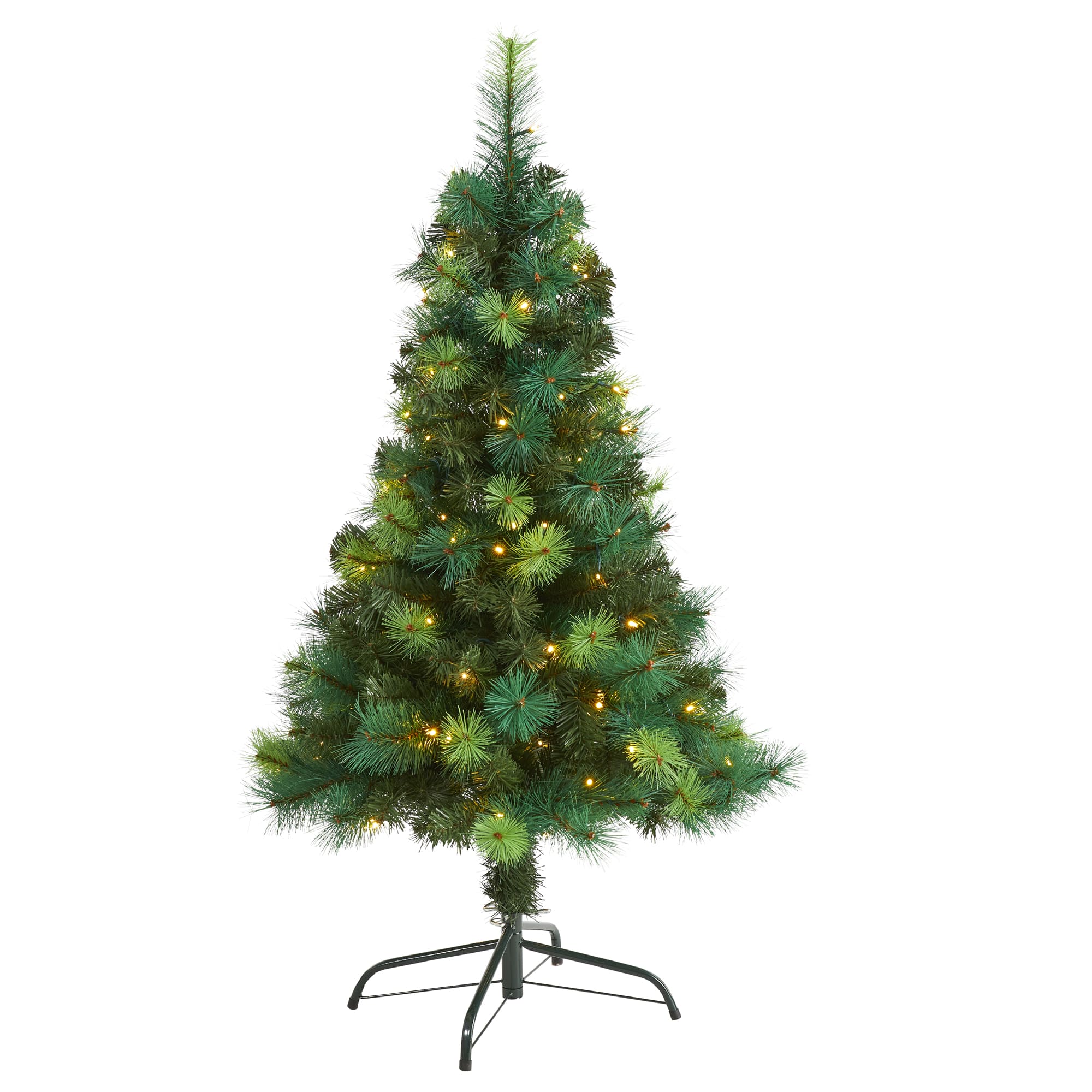 4ft. Pre-Lit Mixed Green Scotch Pine Artificial Christmas Tree with LED Lights