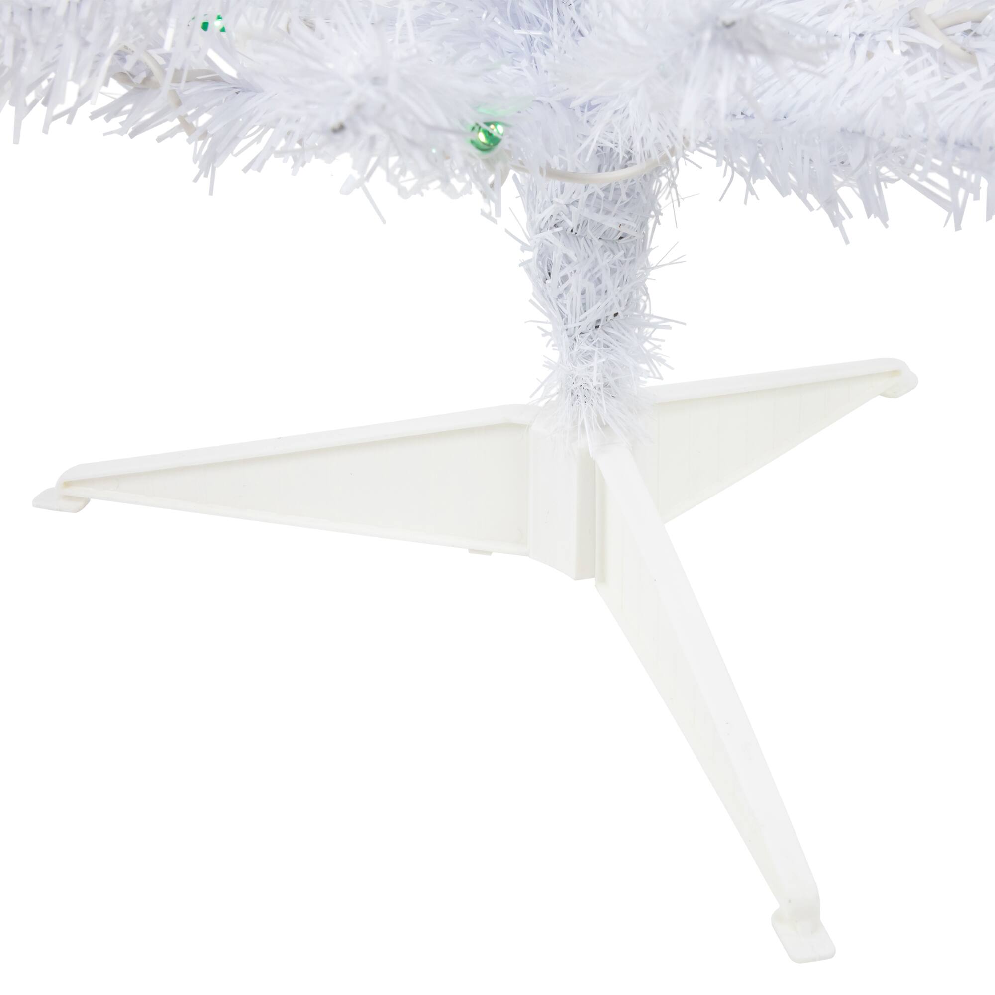 3ft. Pre-Lit Woodbury White Pine Slim Artificial Christmas Tree, Green Lights