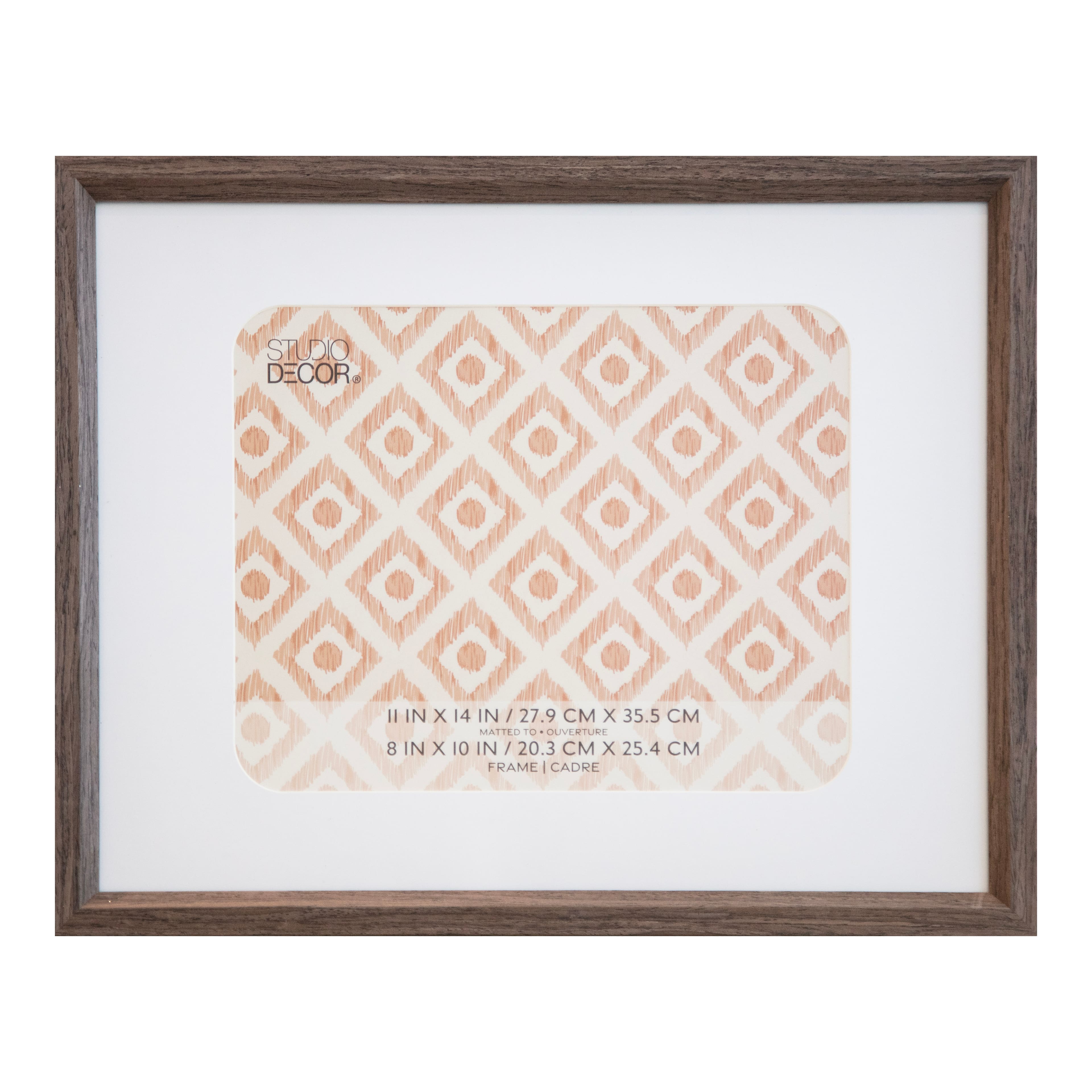 6 Pack: Dark Brown 8" x 10" Frame with Mat, Neutral Basic by Studio Décor®