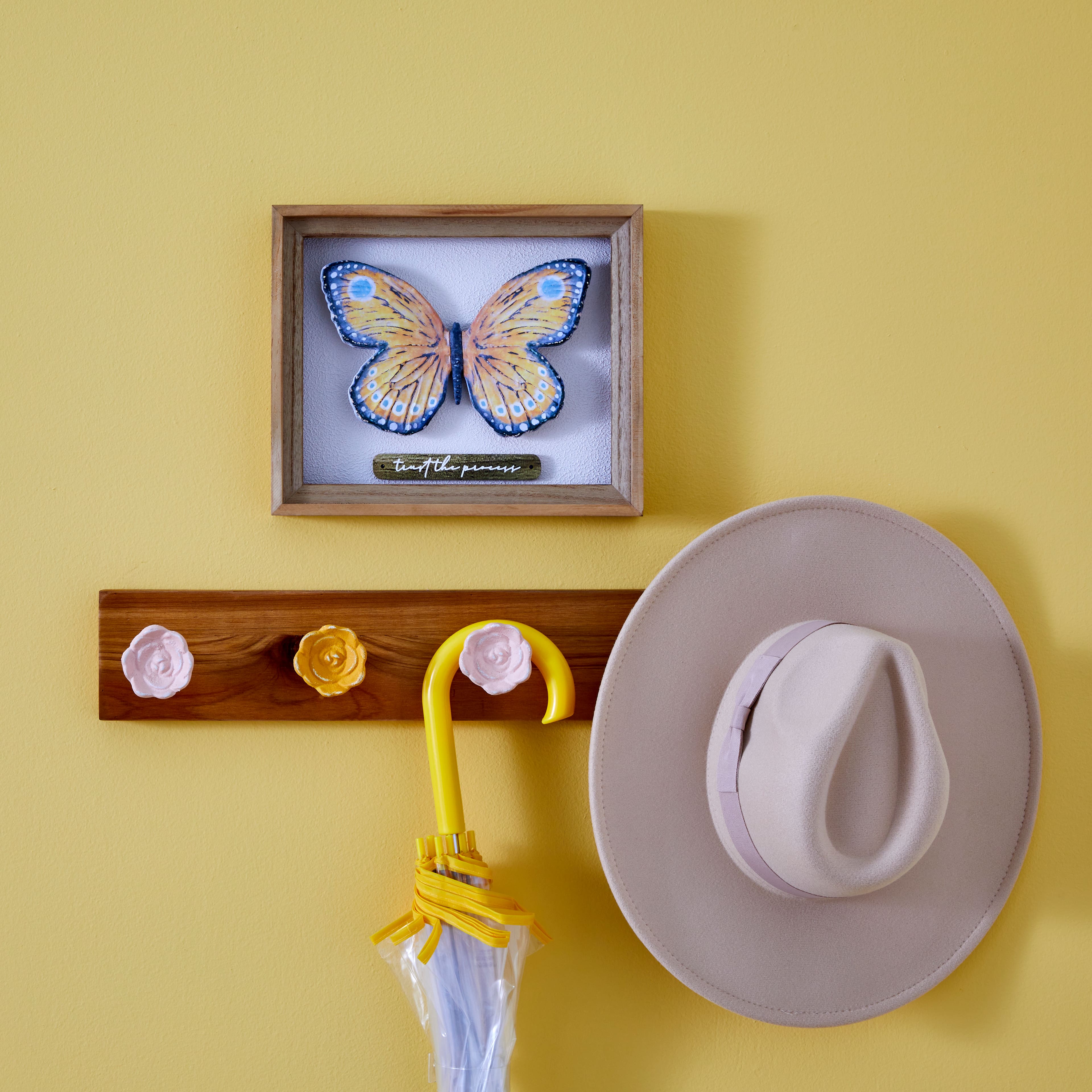 Pink &#x26; Yellow Spring Flower Wall Hook D&#xE9;cor by Ashland&#xAE;