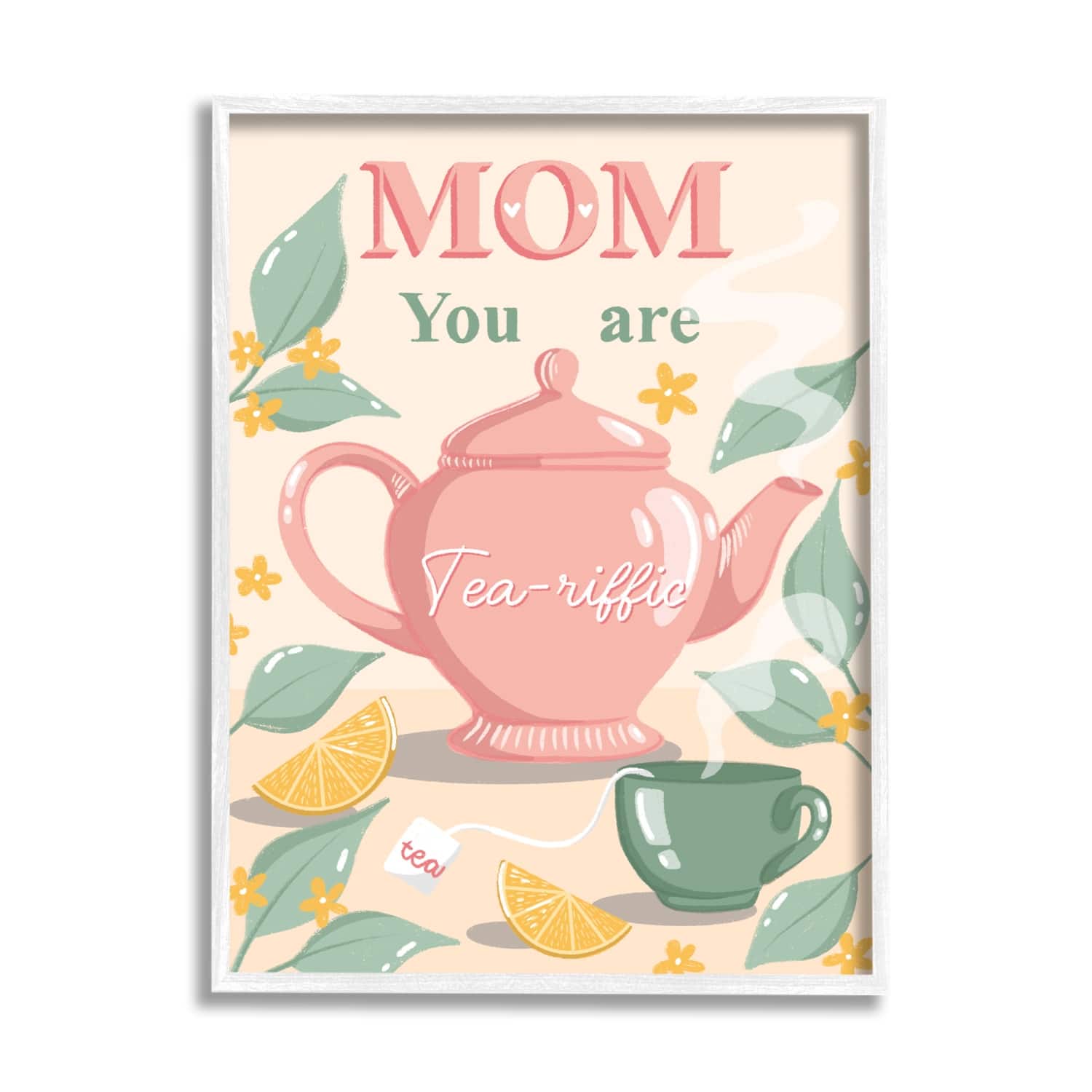Stupell Industries Mom You Are Tea-riffic Teapot Framed Giclee Art
