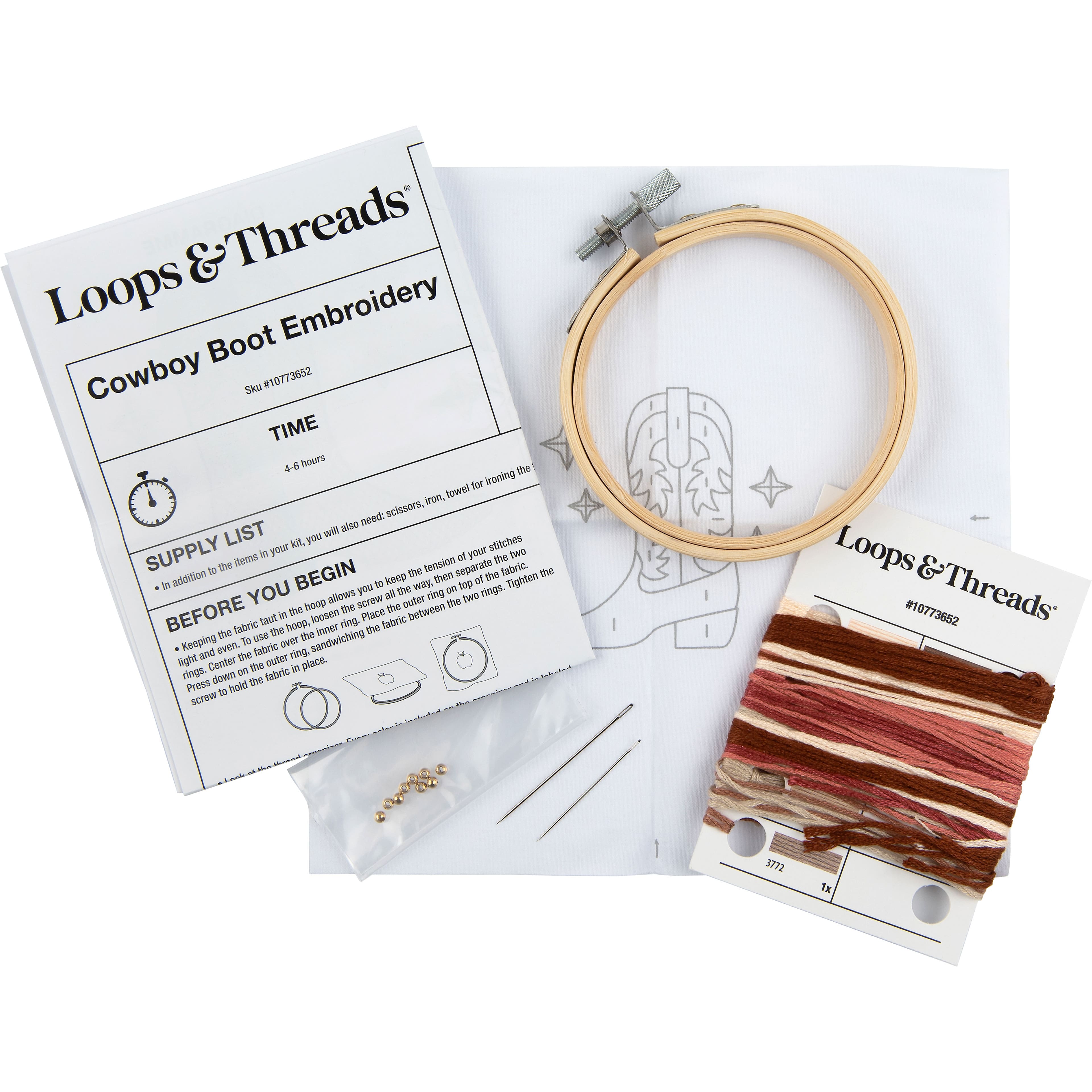 3.5&#x22; Cowboy Boot Embroidery Kit by Loops &#x26; Threads&#xAE;
