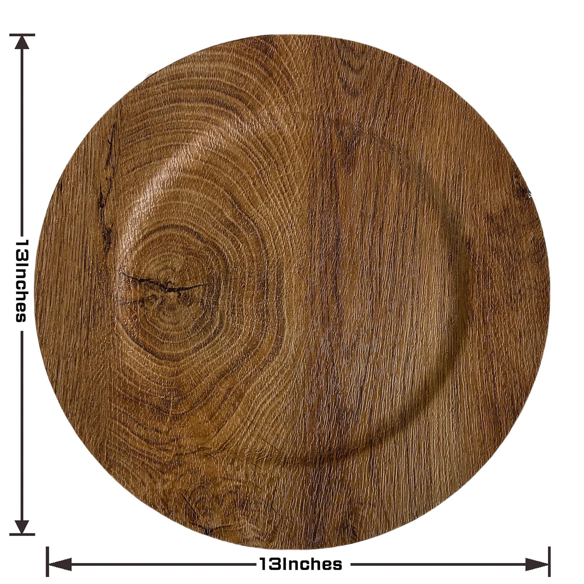 13&#x22; Faux Wood Charger Plate by Celebrate It&#x2122;