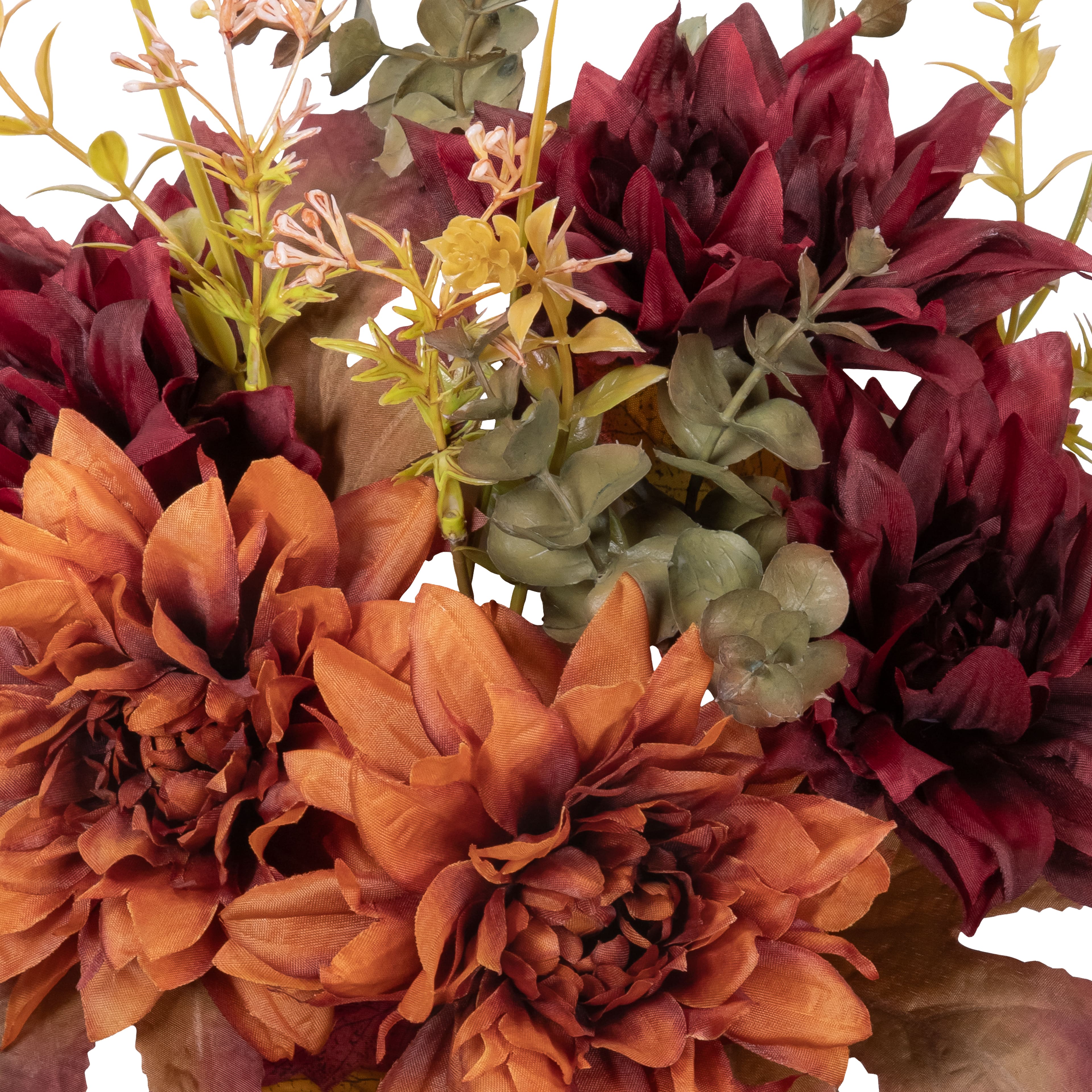 15&#x22; Burgundy &#x26; Orange Dahlia &#x26; Maple Mixed Bush by Ashland&#xAE;