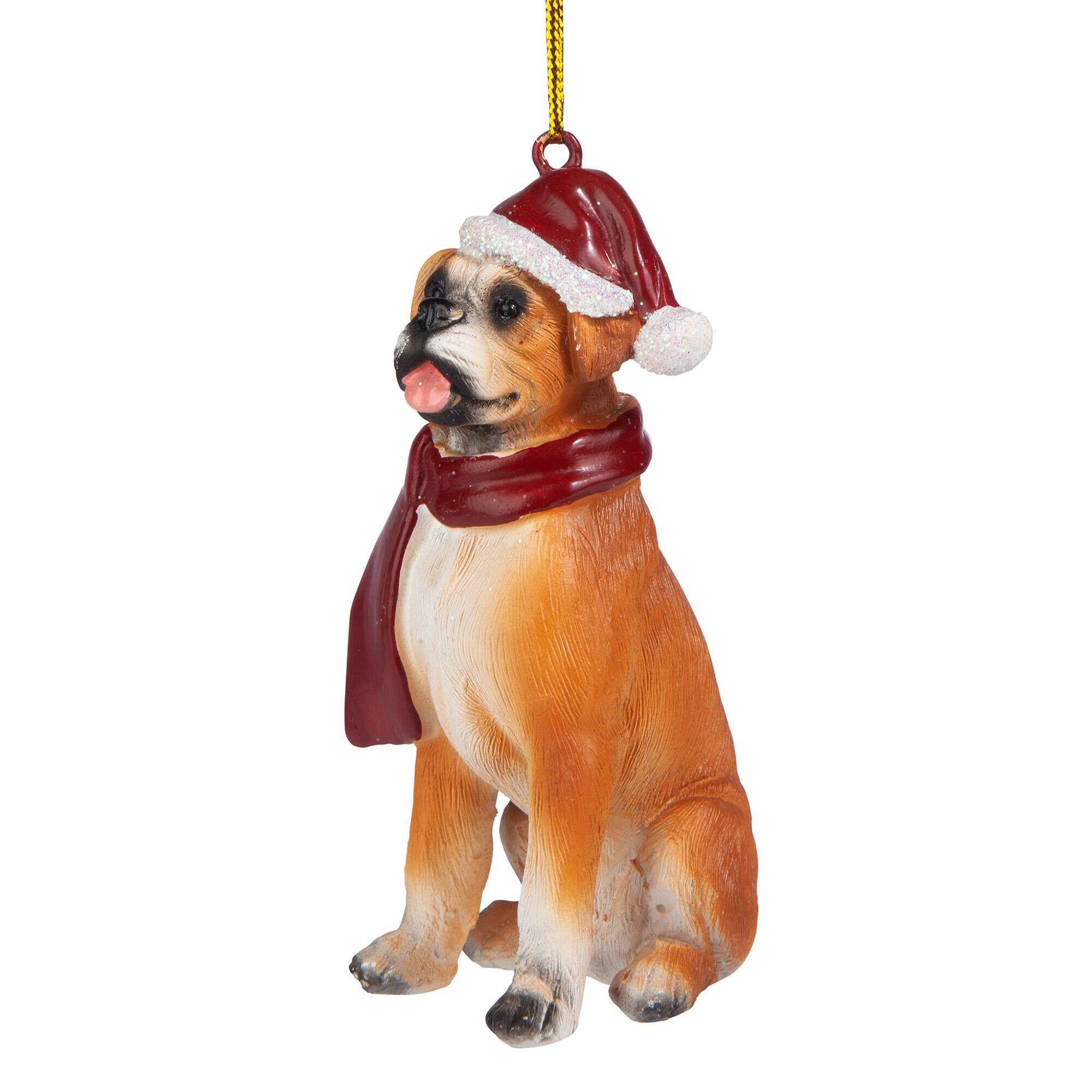 3.5" Boxer Holiday Dog Ornament