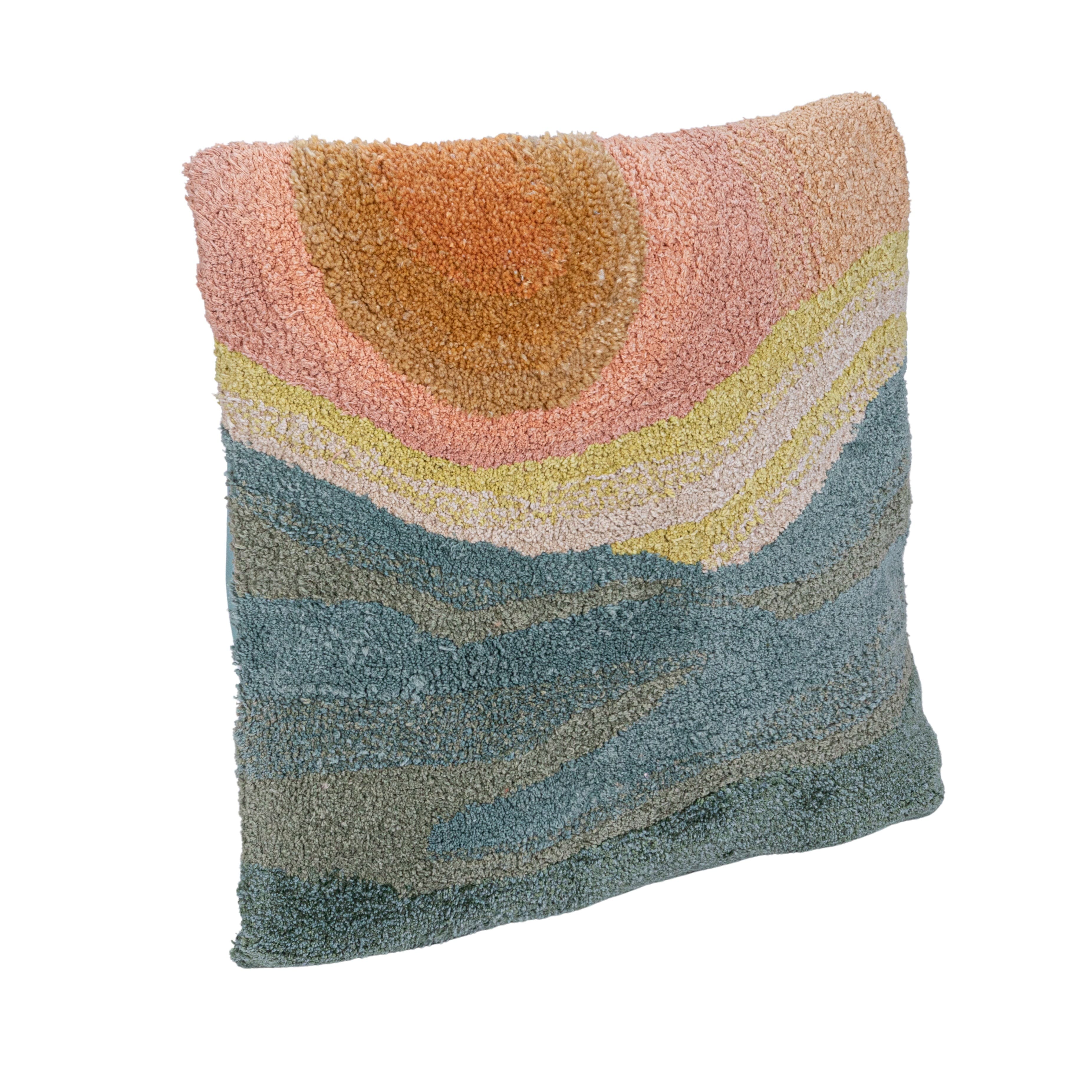 Hello Honey® 20" x 20" Multicolor Abstract Cotton Blend Tufted Pillow