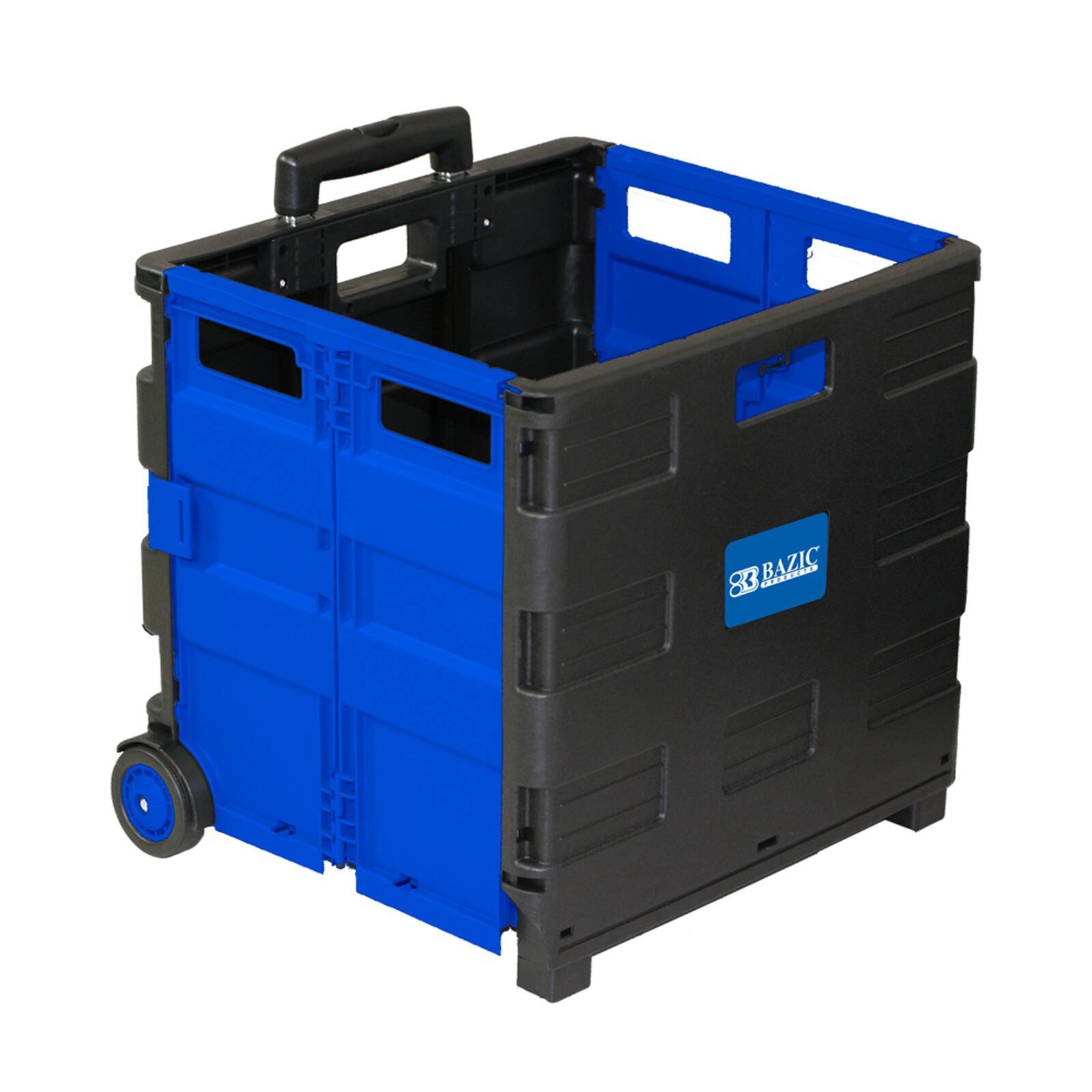 BAZIC® Folding Cart on Wheels with Lid Cover