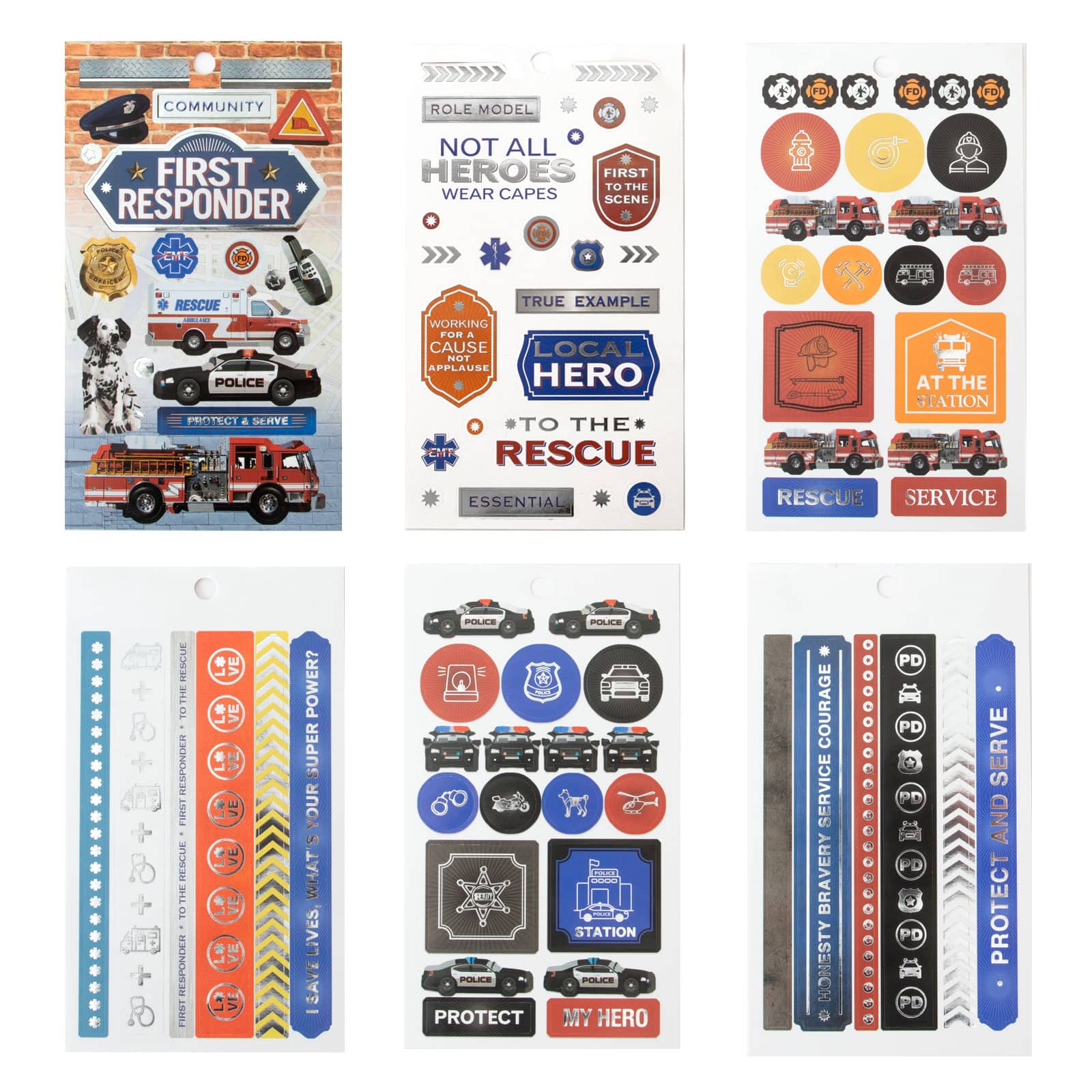 12 Pack: First Responder Stickers by Recollections™