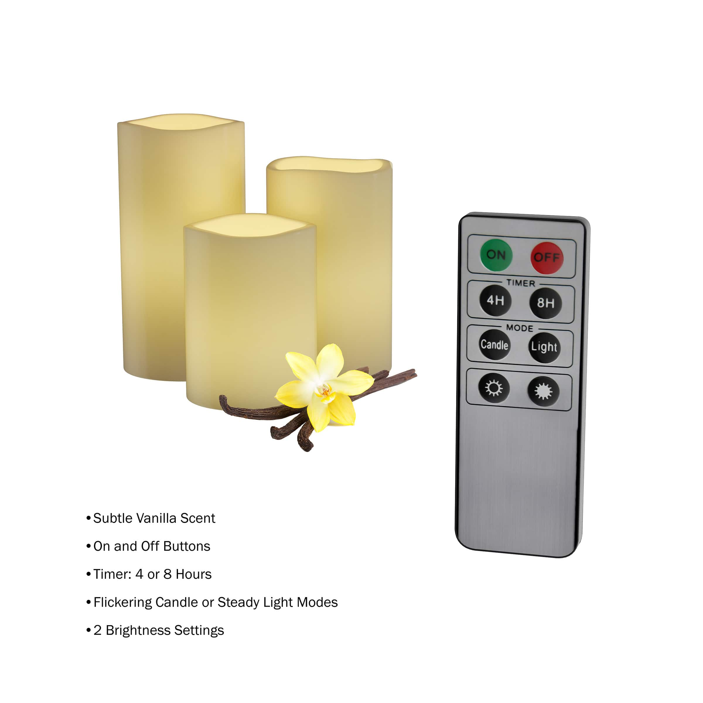 Hastings Home LED Flameless Candles &#x26; Remote Set