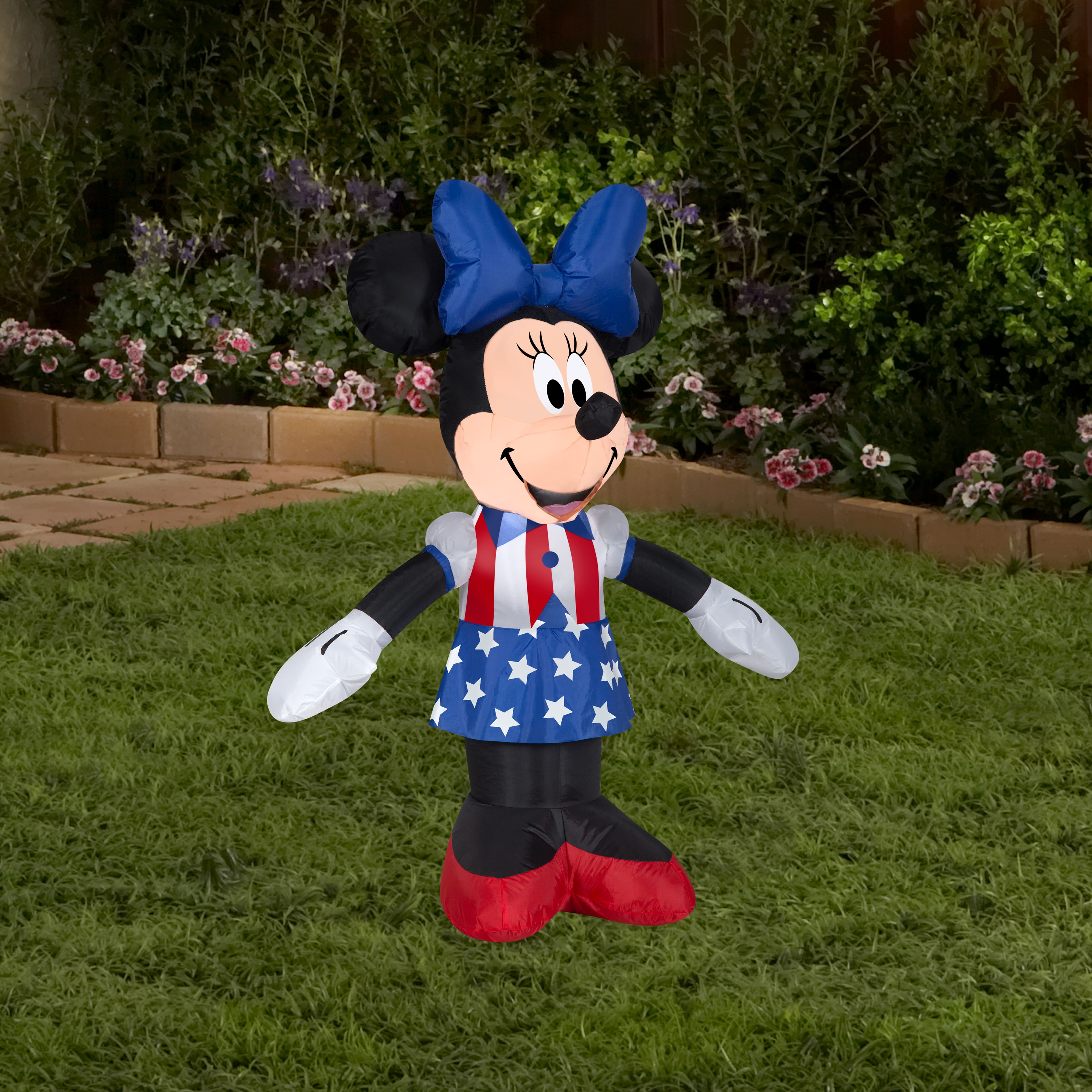 3.5ft. Airblown&#xAE; Inflatable Patriotic Minnie Mouse