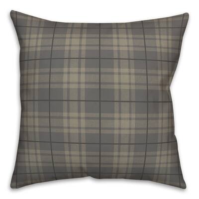 Dark Gray Plaid Throw Pillow | Michaels