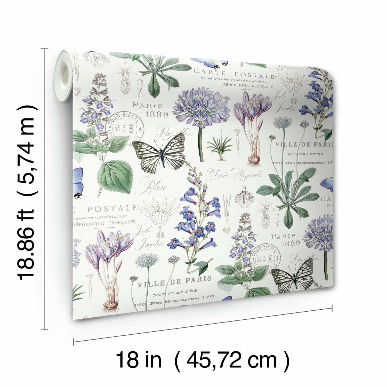 RoomMates Butterfly Botanical Peel & Stick Wallpaper