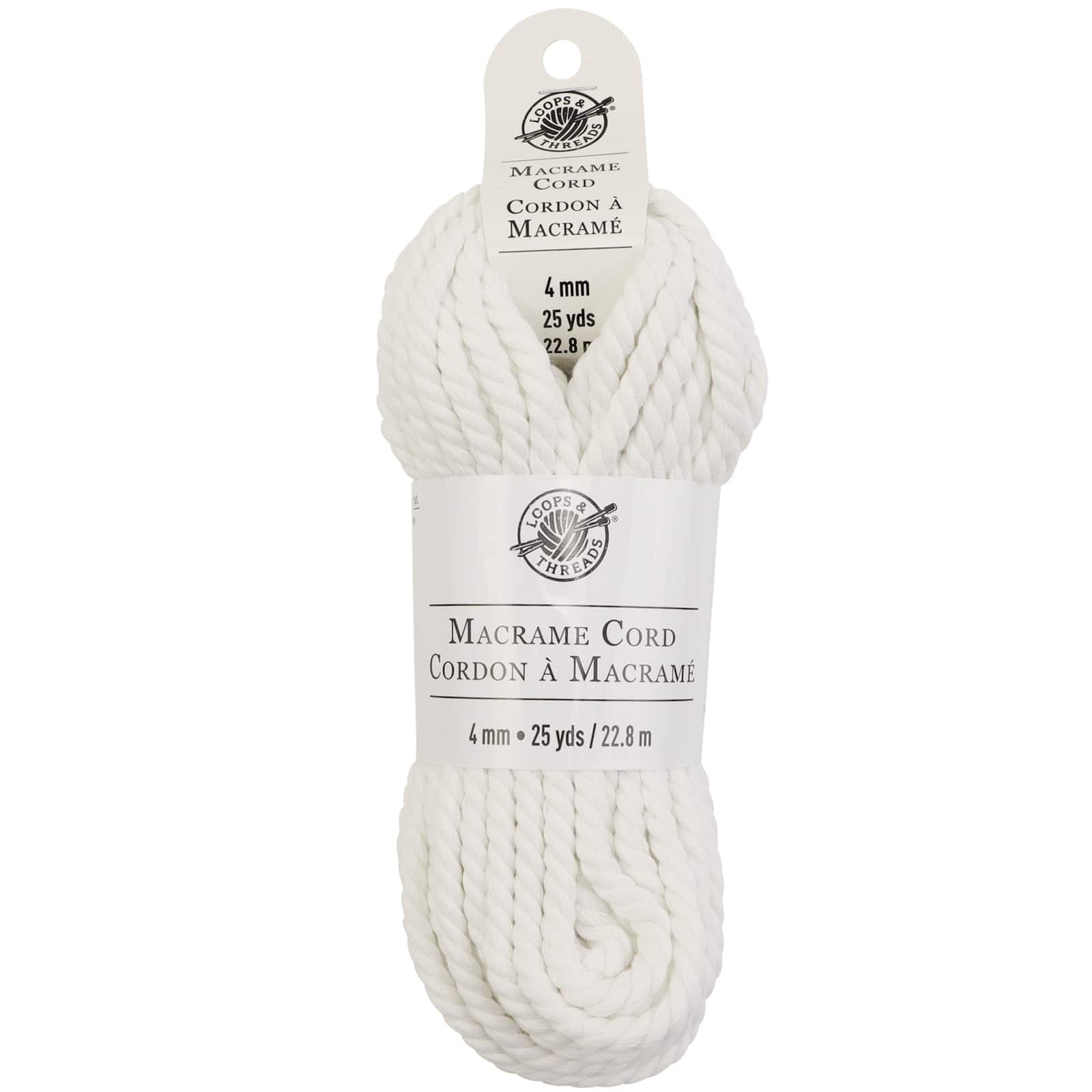 12 Pack: Macramé Cotton Cord by Loops & Threads®, 25yd.