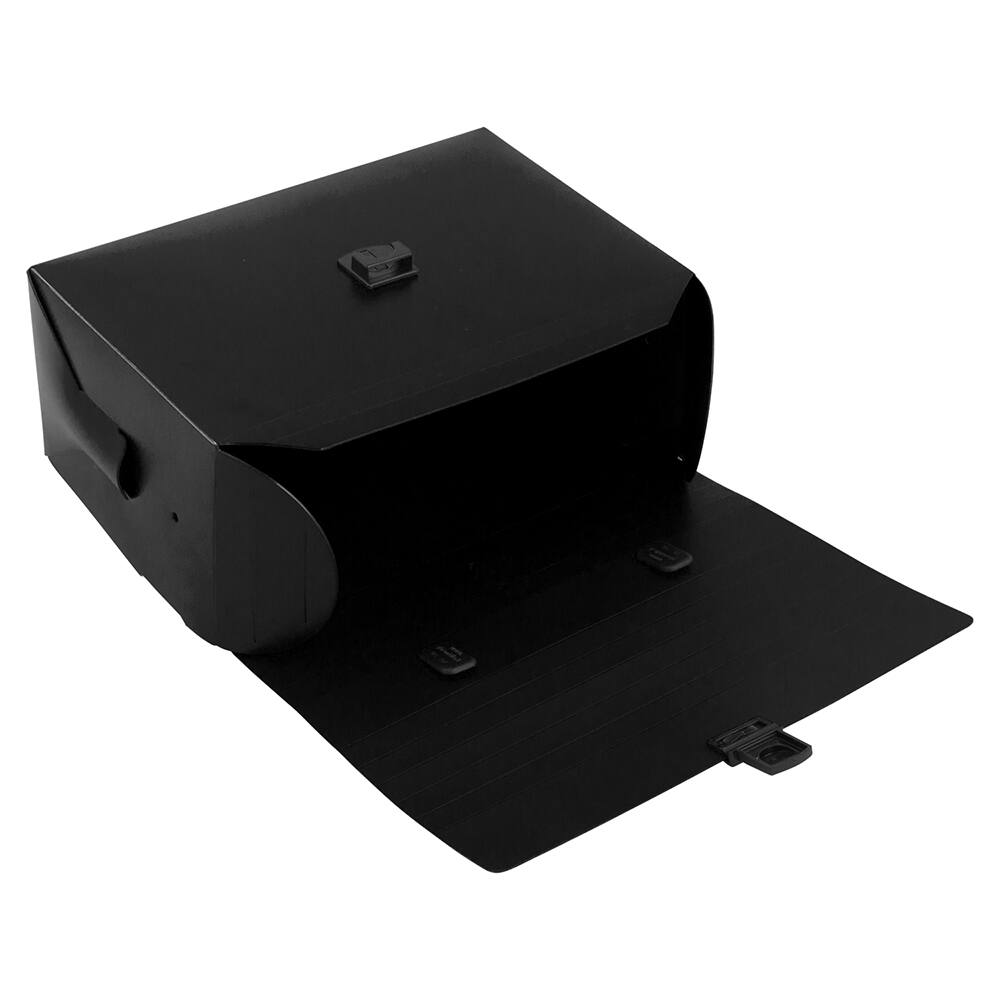 JAM Paper Black 6" x 9" Plastic Art Case Lunchbox