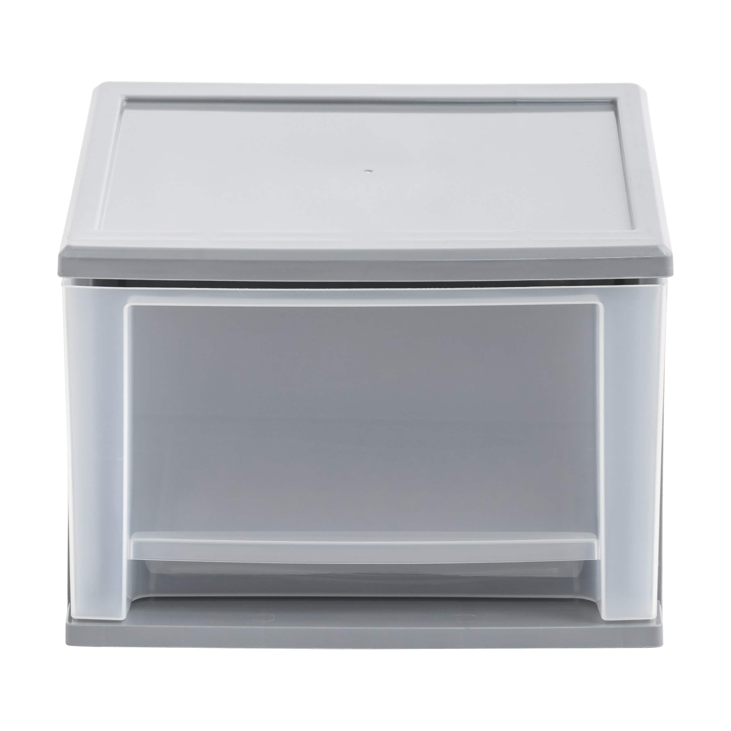 Iris® 17qt. Gray Stacking Drawer, 3 Pack