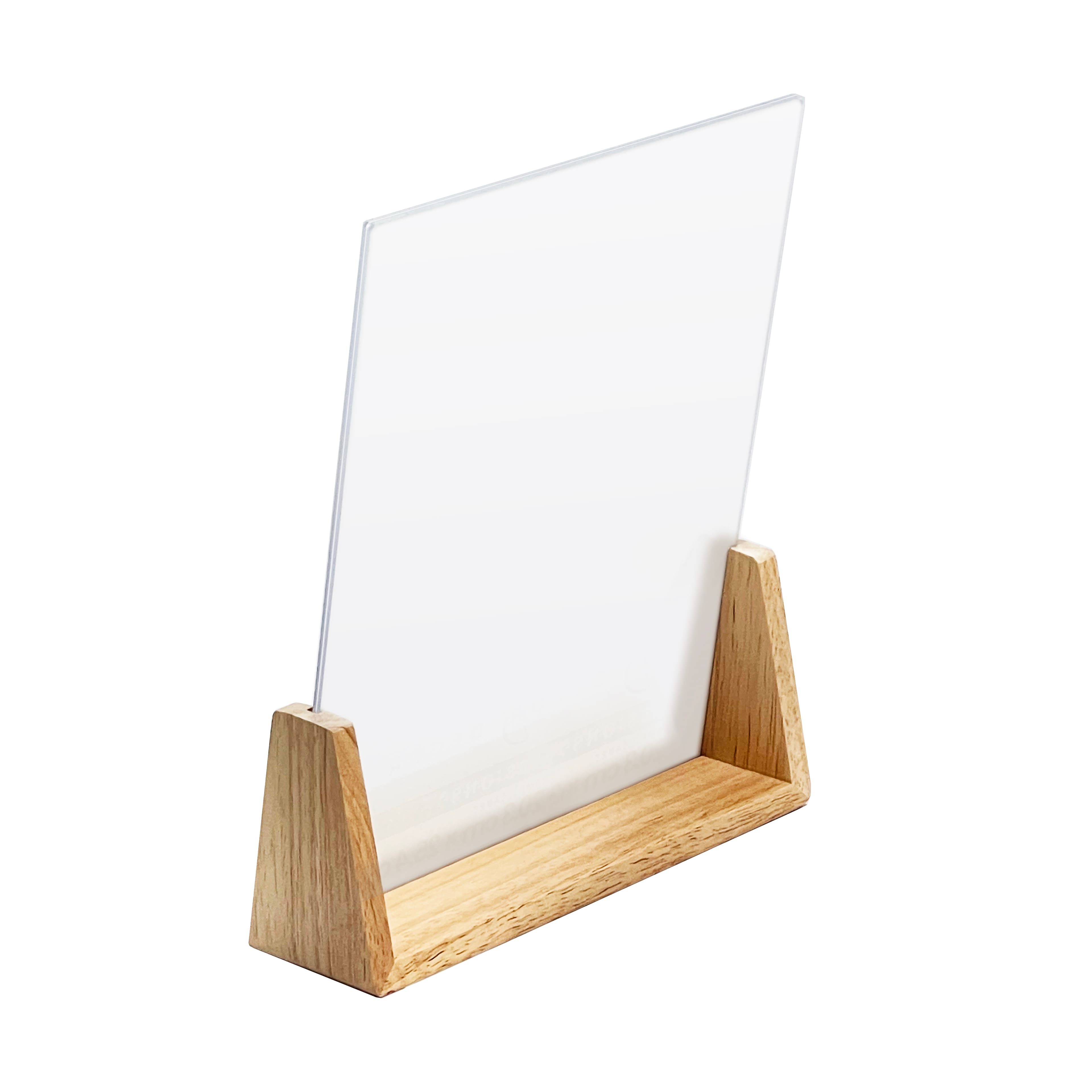 Expressions&#x2122; Clear Plastic Frame with Wood Base by Studio D&#xE9;cor&#xAE;