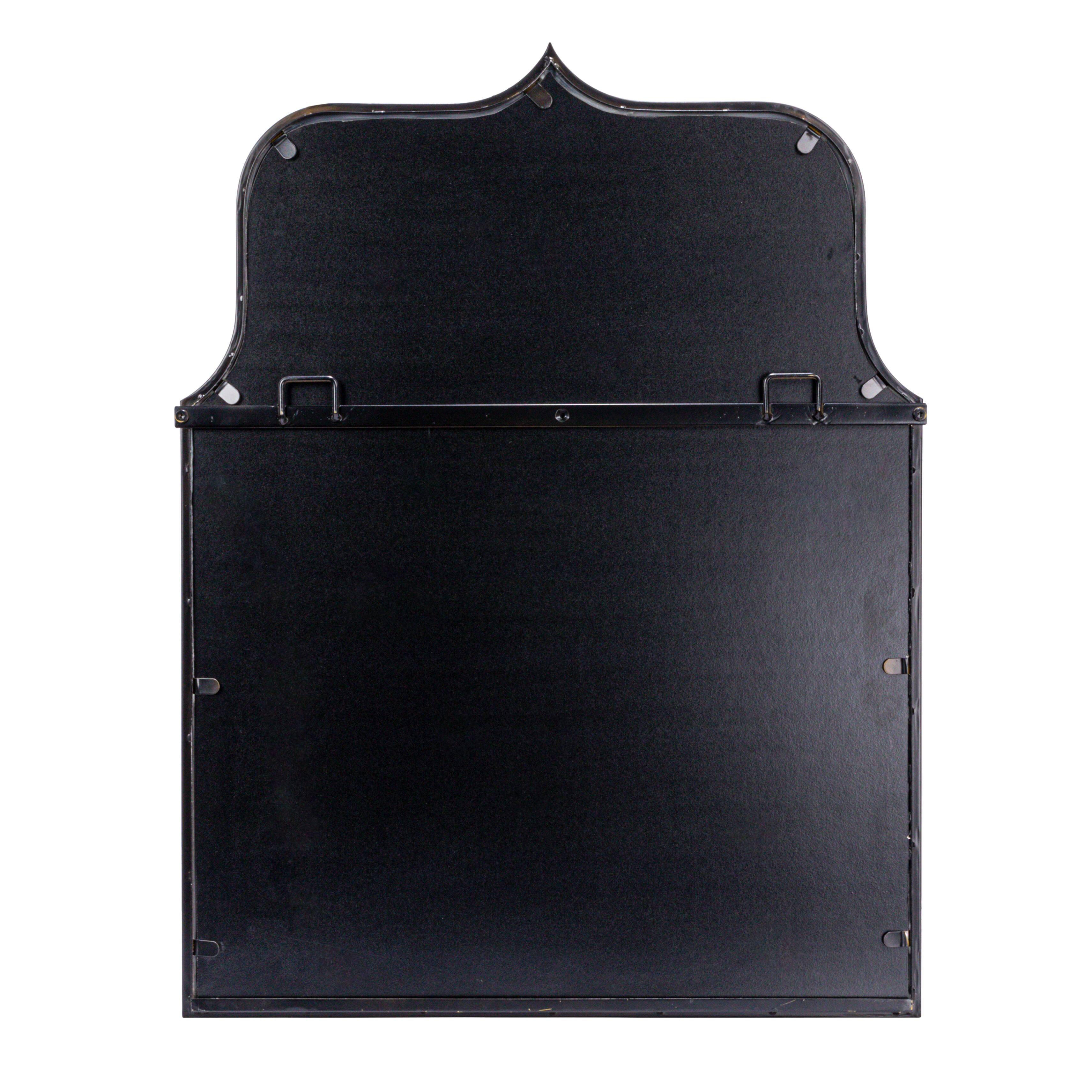 Hello Honey® Distressed Black Modern Farmhouse Metal Framed Wall Mirror