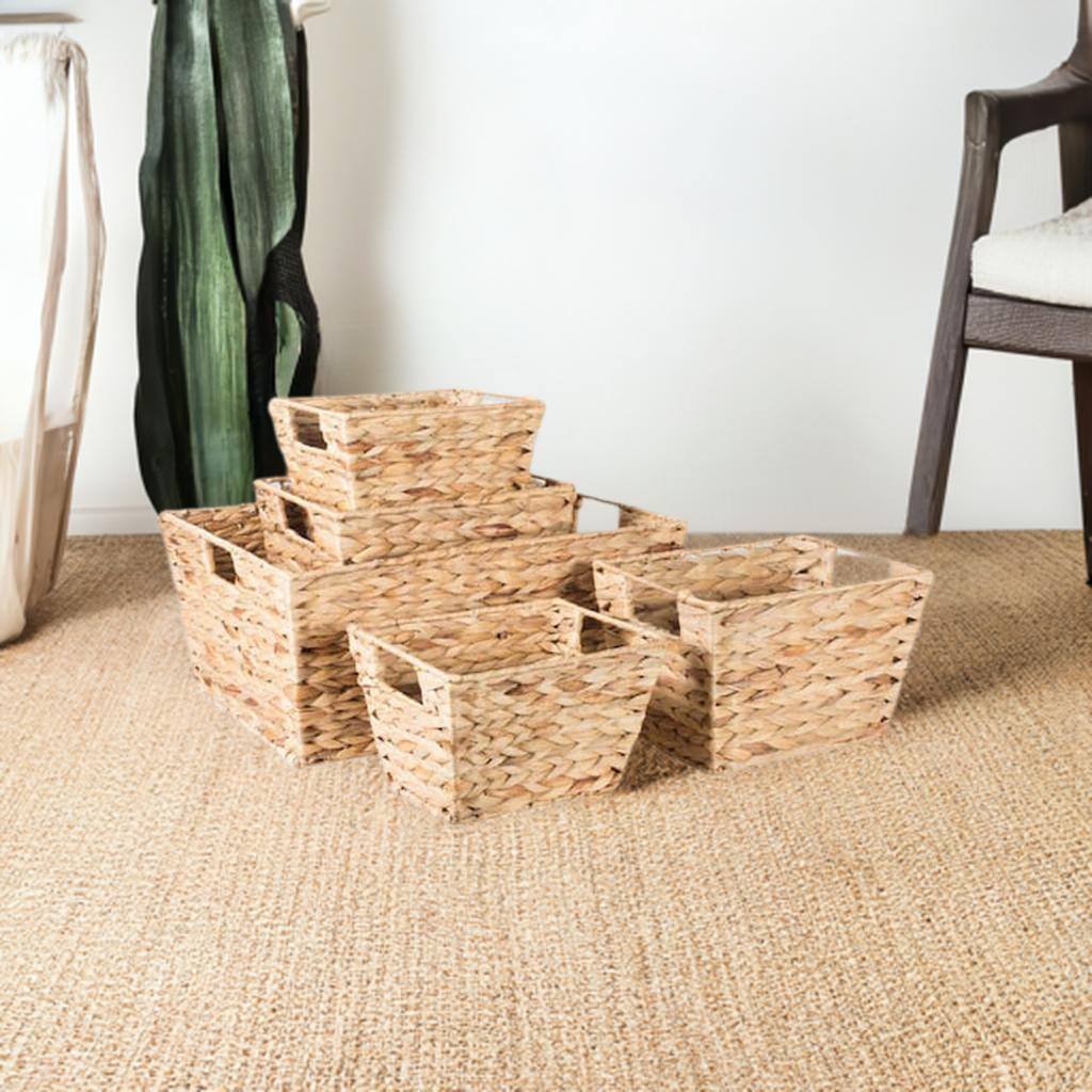 DII&#xAE; Natural Water Hyacinth Basket Set