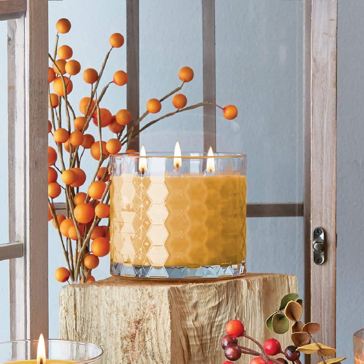 Root Candles Signature 3-Wick Honeycomb Beeswax Blend Jar Candle