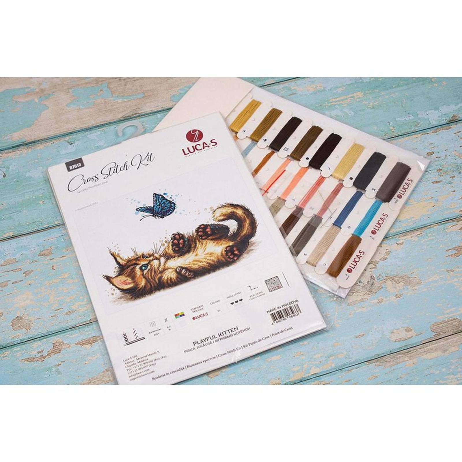 Luca-s Playful Kitten Counted Cross Stitch Kit