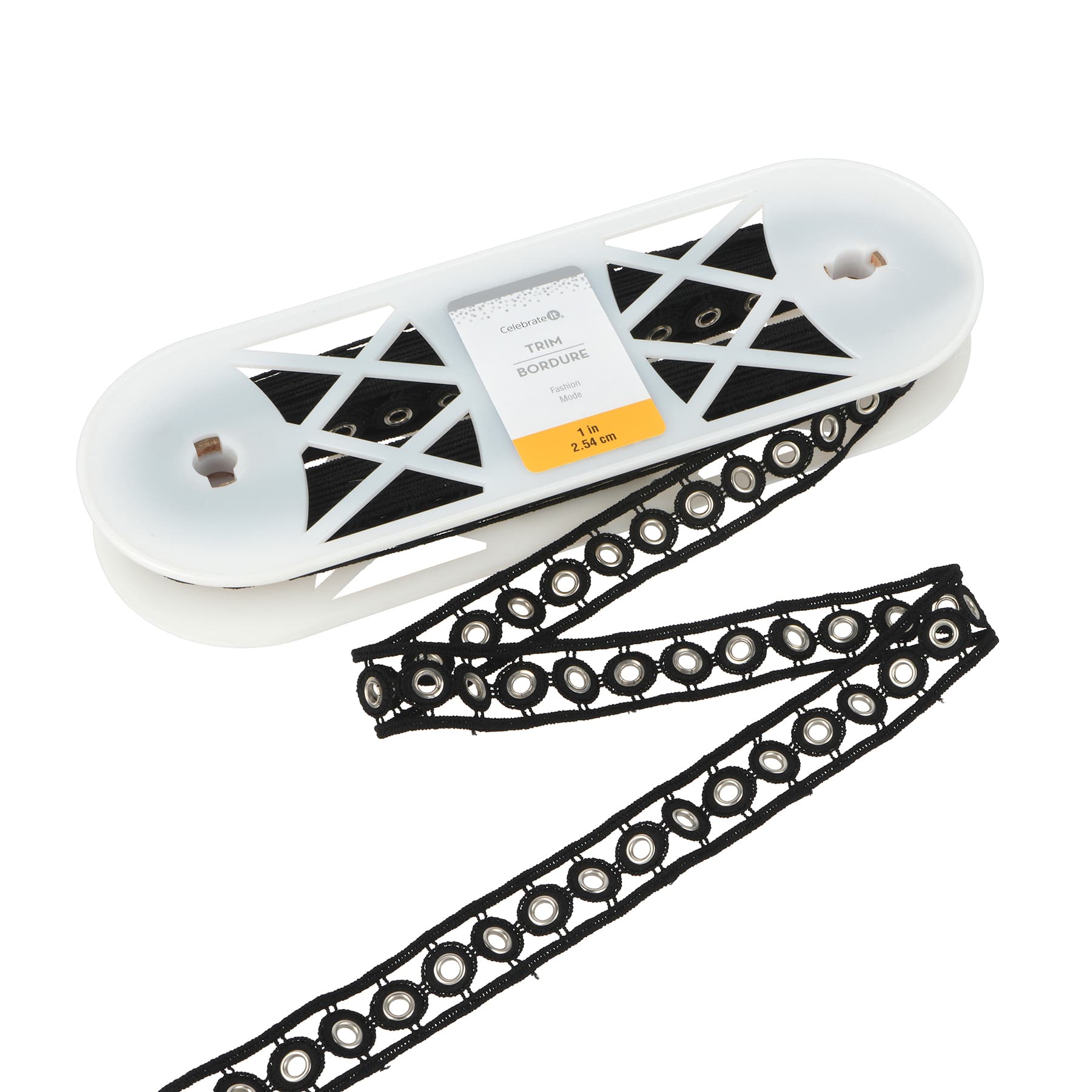 1&#x22; Black Eyelet Trim by Celebrate It&#xAE; Fashion Mode