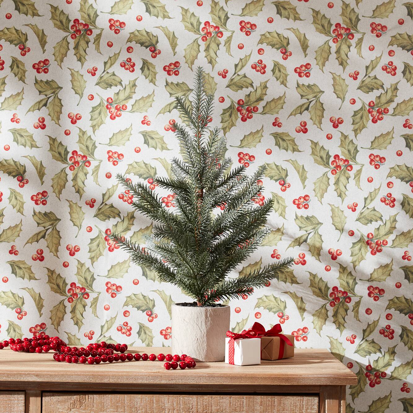 2 Pack 24" Unlit Pine Artificial Christmas Tree in Plastic Pot