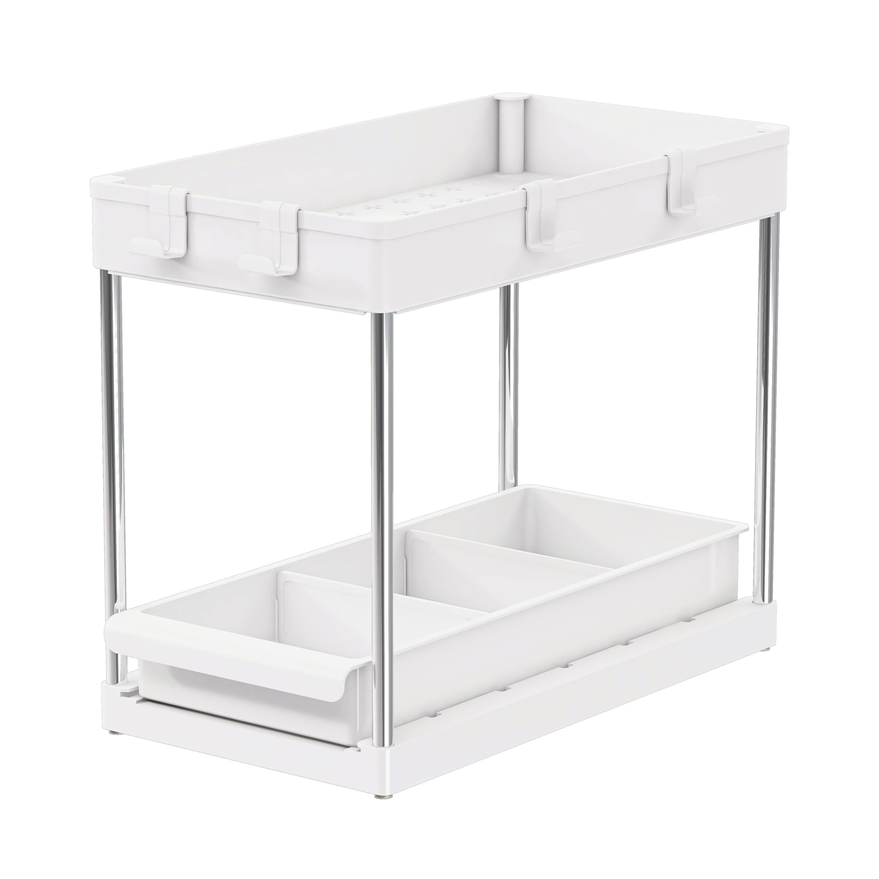 Simplify 2-Tier Storage Shelf with Drawer