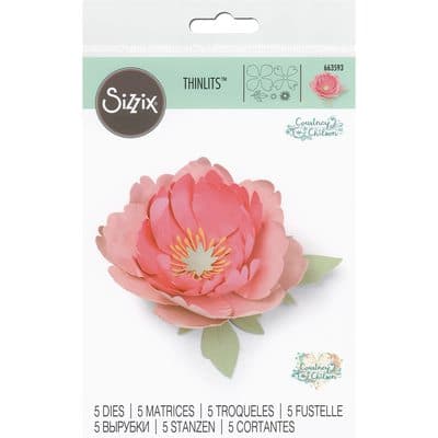 Sizzix® Thinlits™ Peony Die Set | Michaels