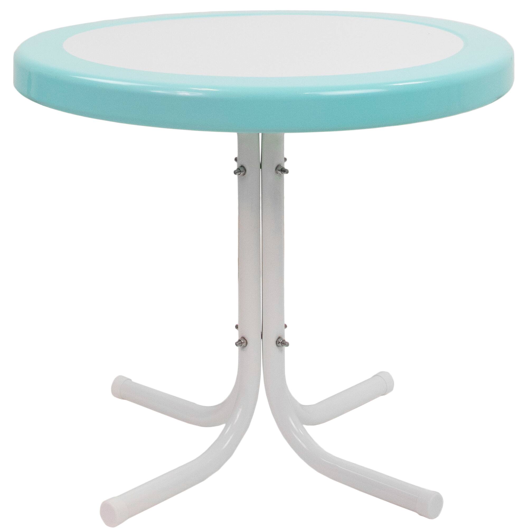 22" Outdoor Retro Tulip Side Table