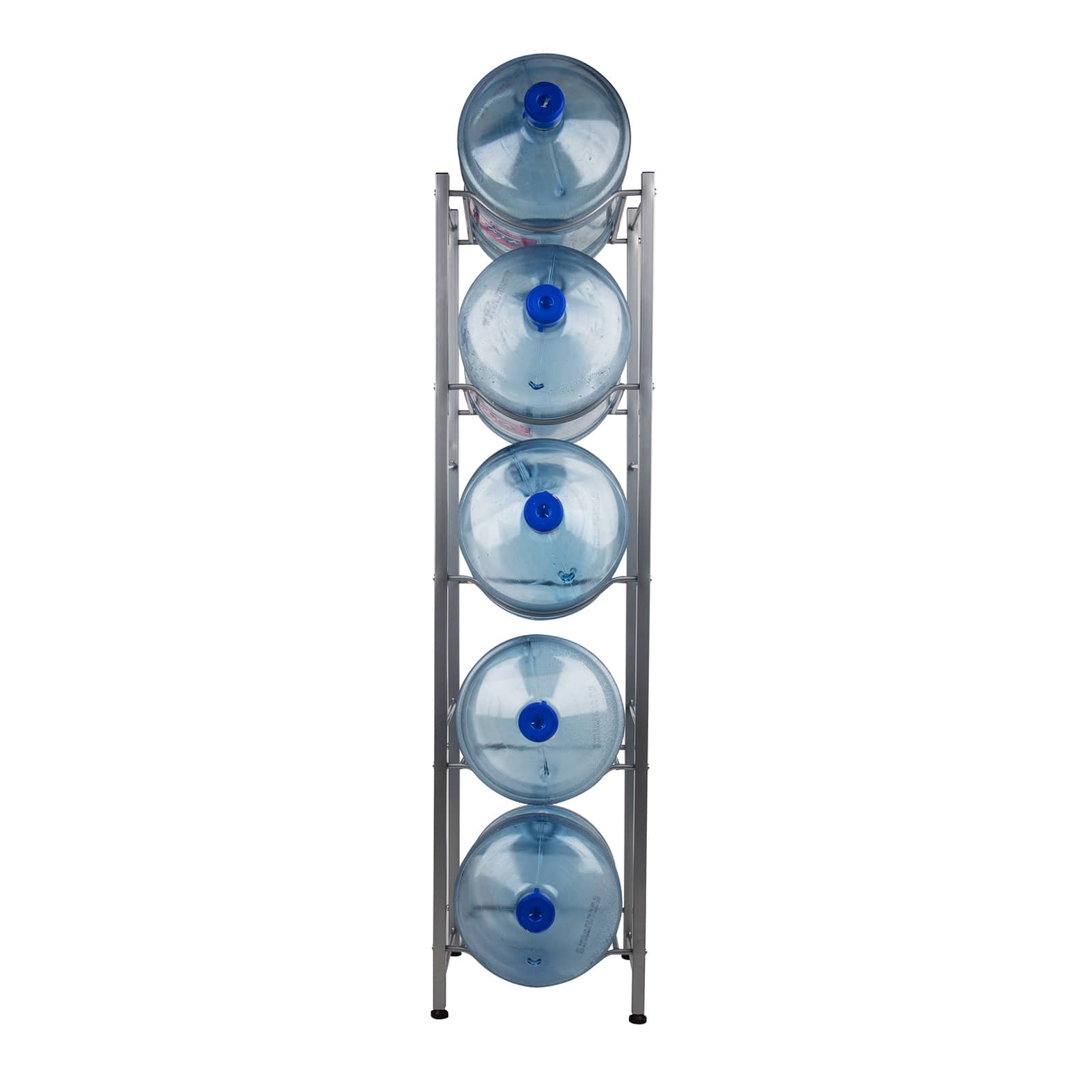Mind Reader Silver 5-Gallon Water Bottle Jug Storage Rack
