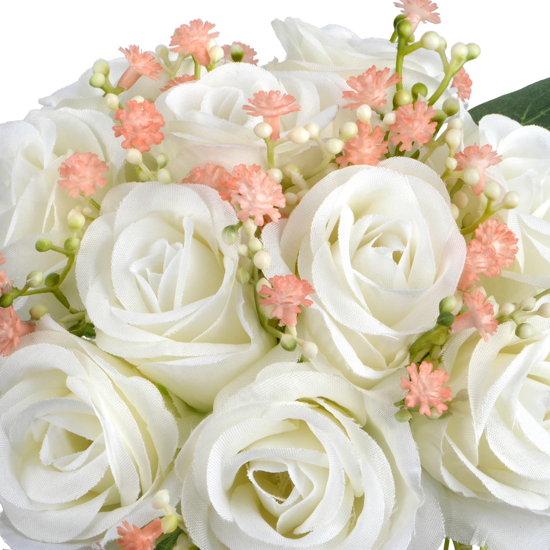 11&#x22; Cream Rose with Pink Blossom Bouquet by Ashland&#xAE;