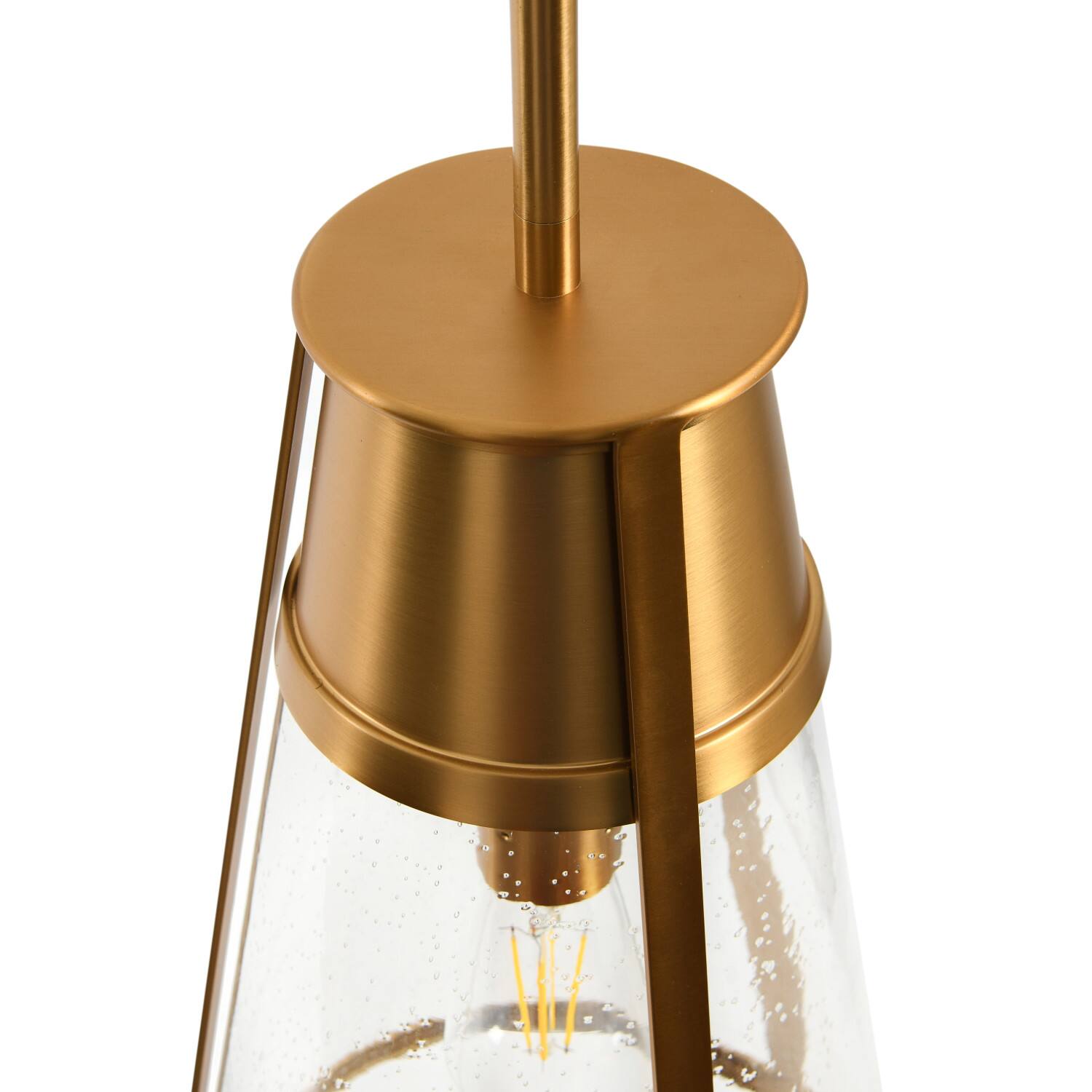 Hello Honey® Robert Stevenson Lighting Jaxon Metal & Seedy Glass Ceiling Light