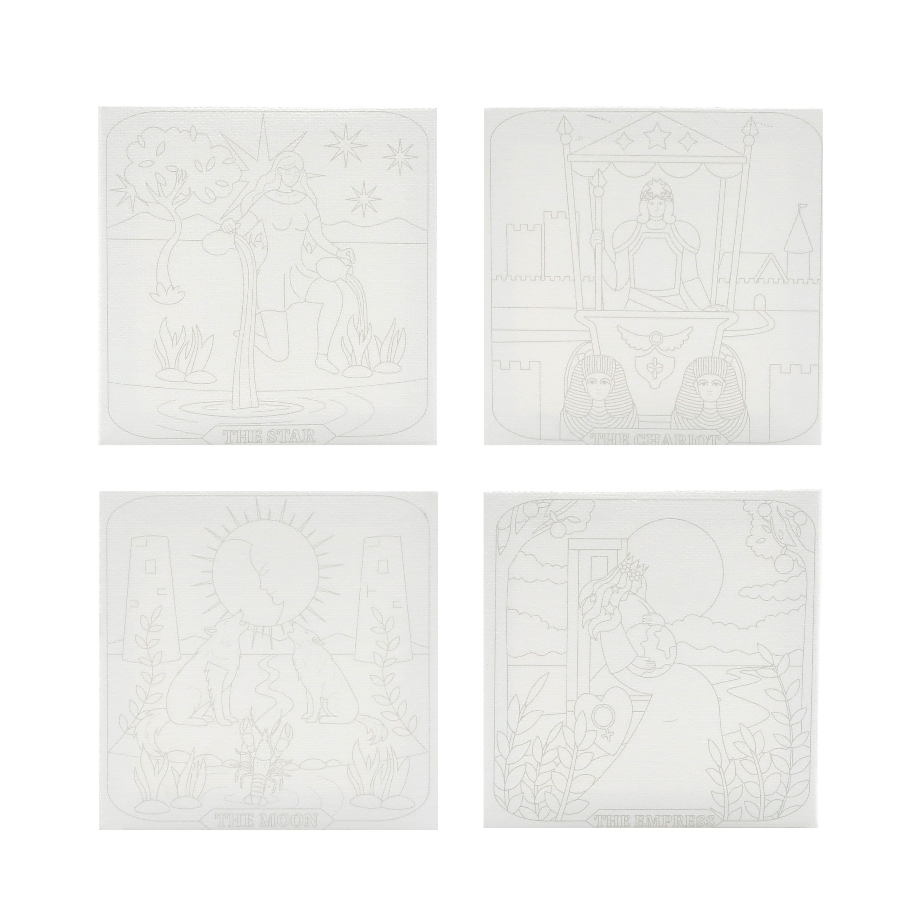 4&#x22; x 4&#x22; Tarot Canvas Painting Kit by Craft Smart&#xAE;