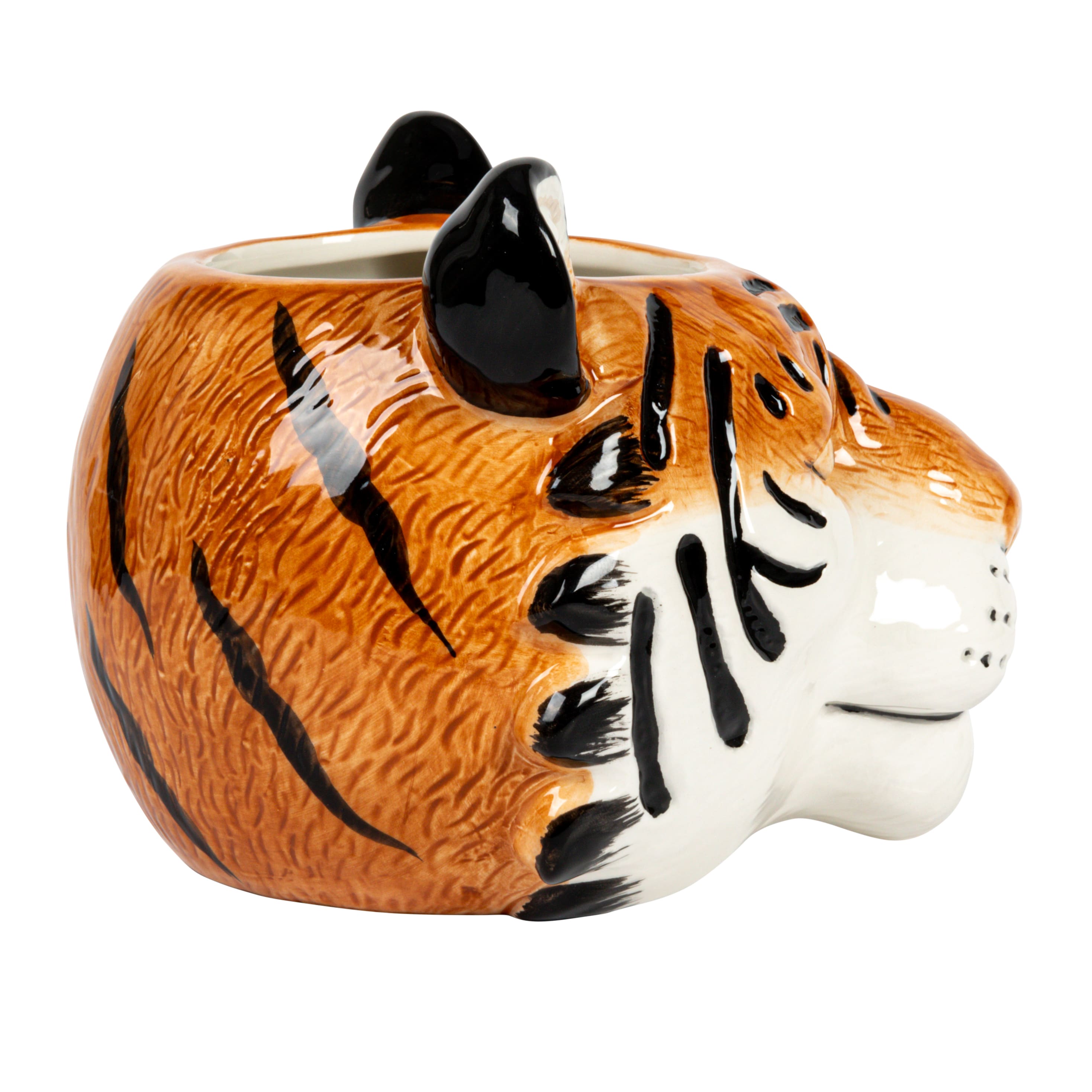 Hello Honey&#xAE; 6&#x22; Round Ceramic Tiger Head Planter