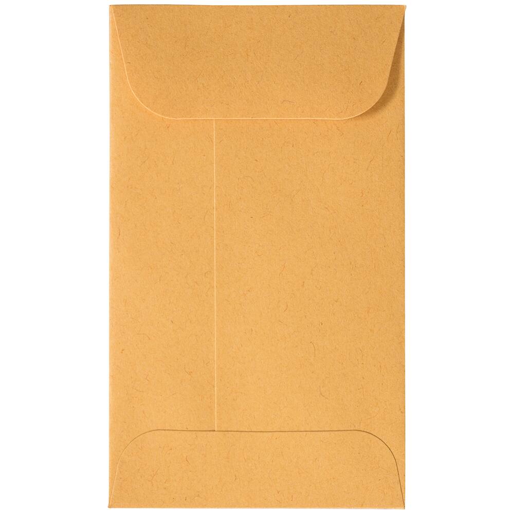 JAM Paper Brown Kraft Manila #4 Coin Business Commercial Envelopes with Peel &#x26; Seal Closure