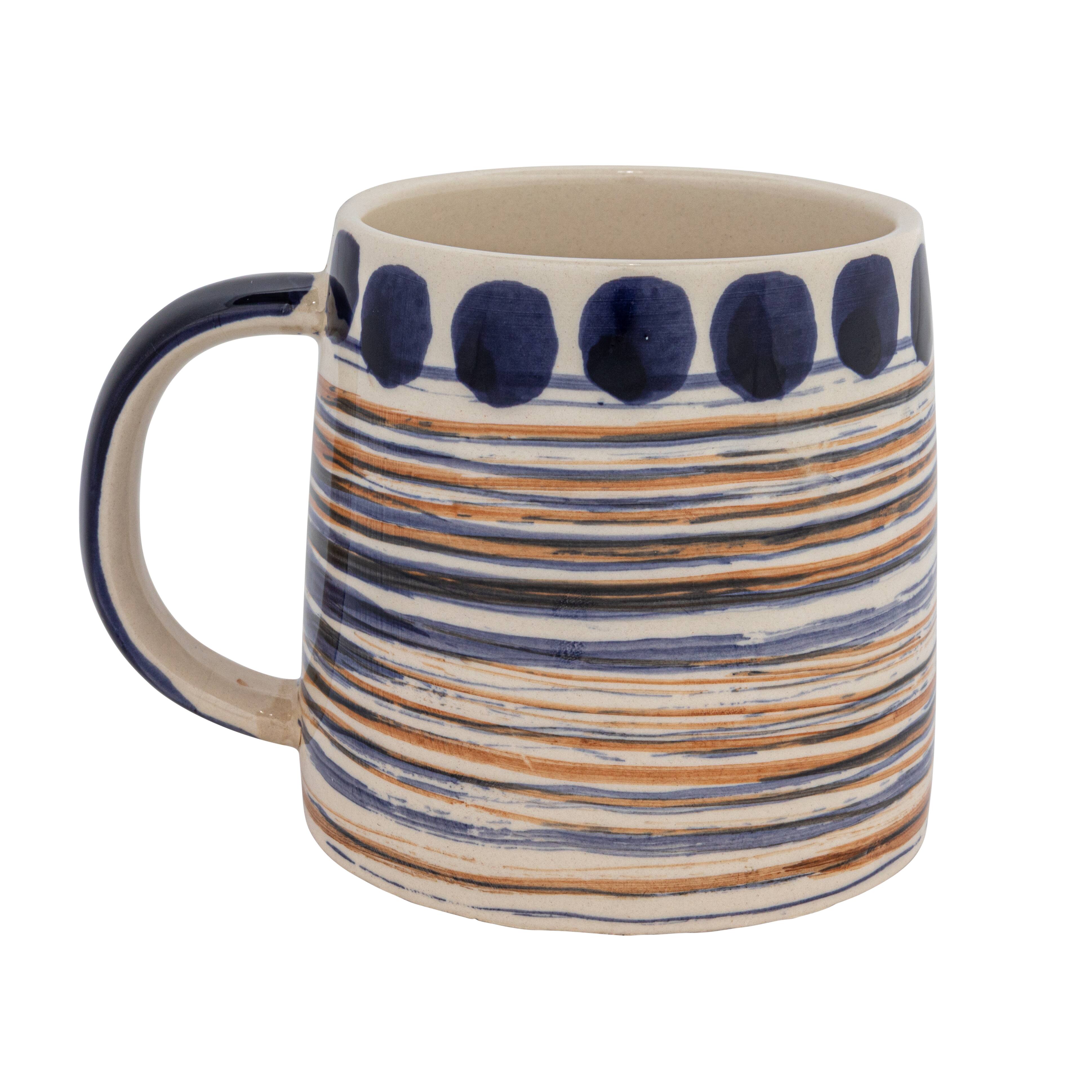 Hello Honey® 4.25" Geometric Print Stoneware Mug Set