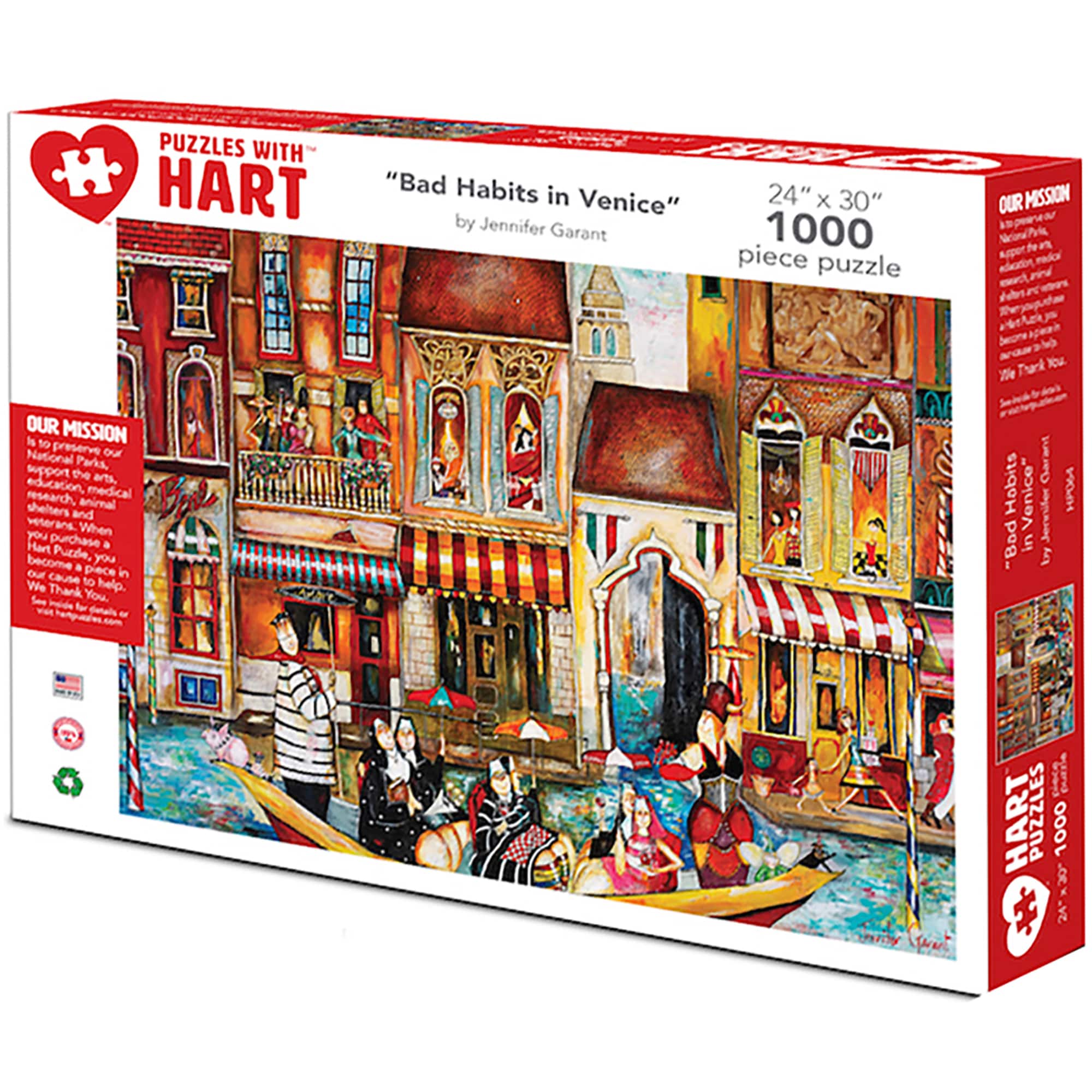 Hart Puzzles Bad Habits in Venice 1000 Piece Puzzle