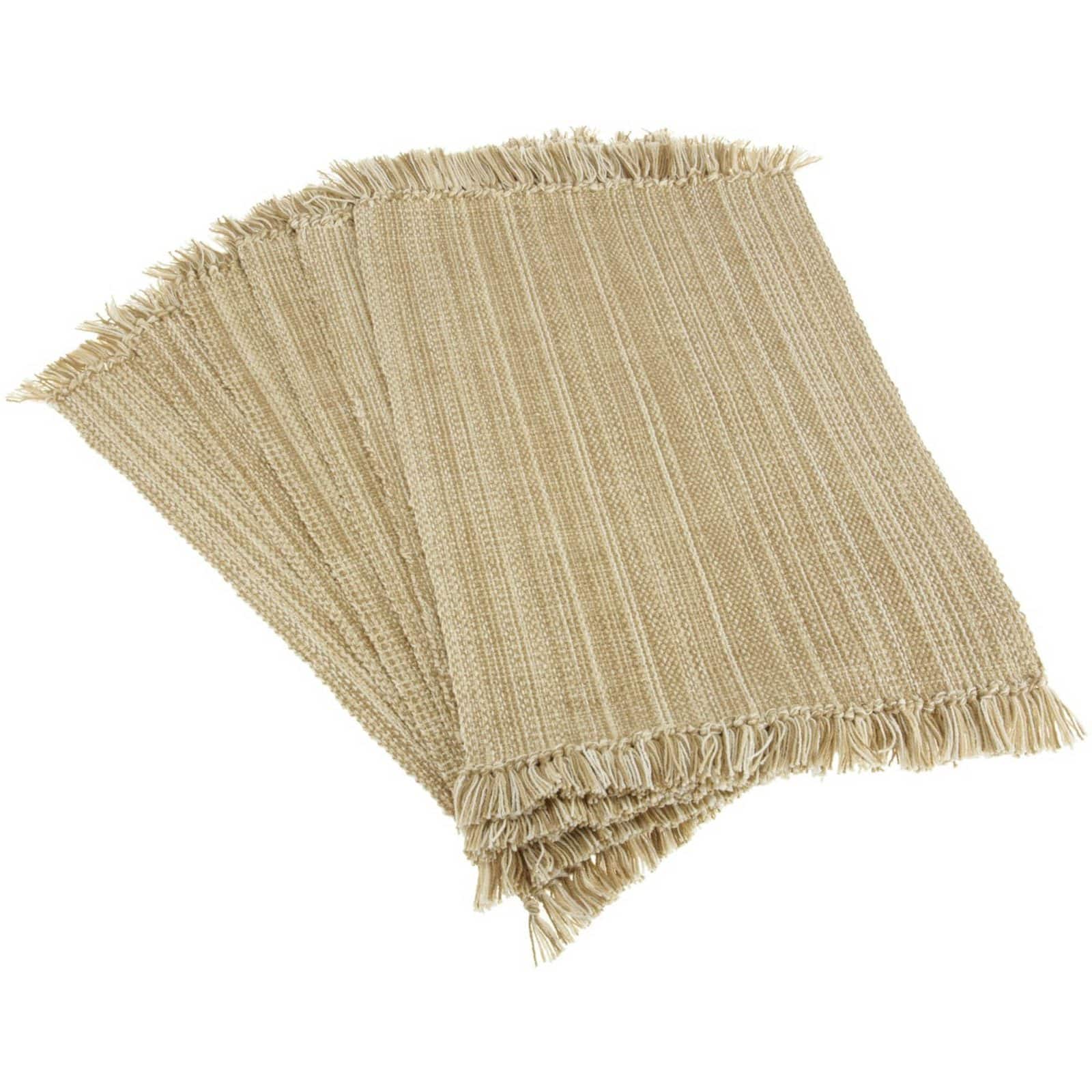 DII® Variegated Natural Fringe Placemats, 6ct.