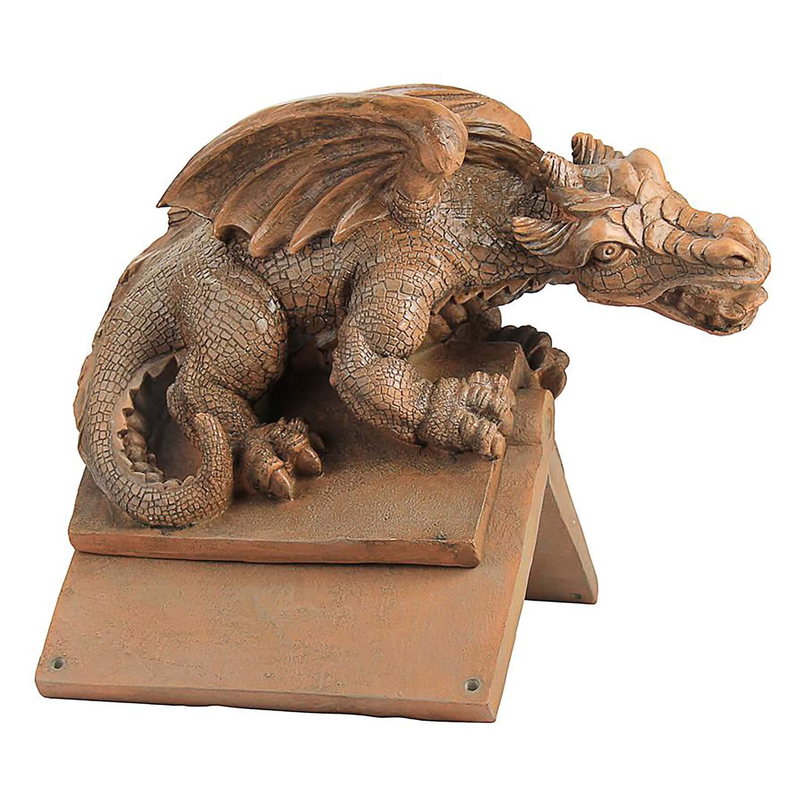 Design Toscano Apex, the Winged Dragon Sculptural Roof Cresting
