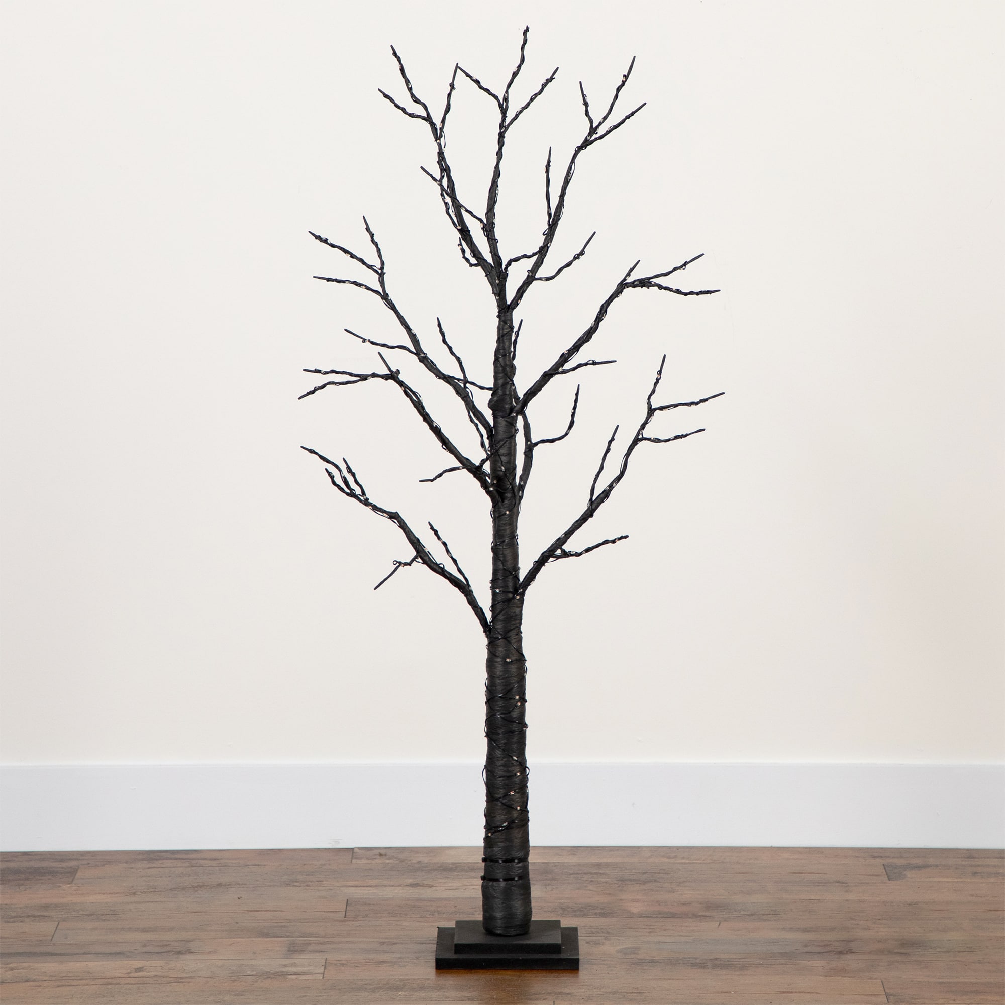 4ft. Pre-Lit LED Black Twig Artificial Halloween Tree