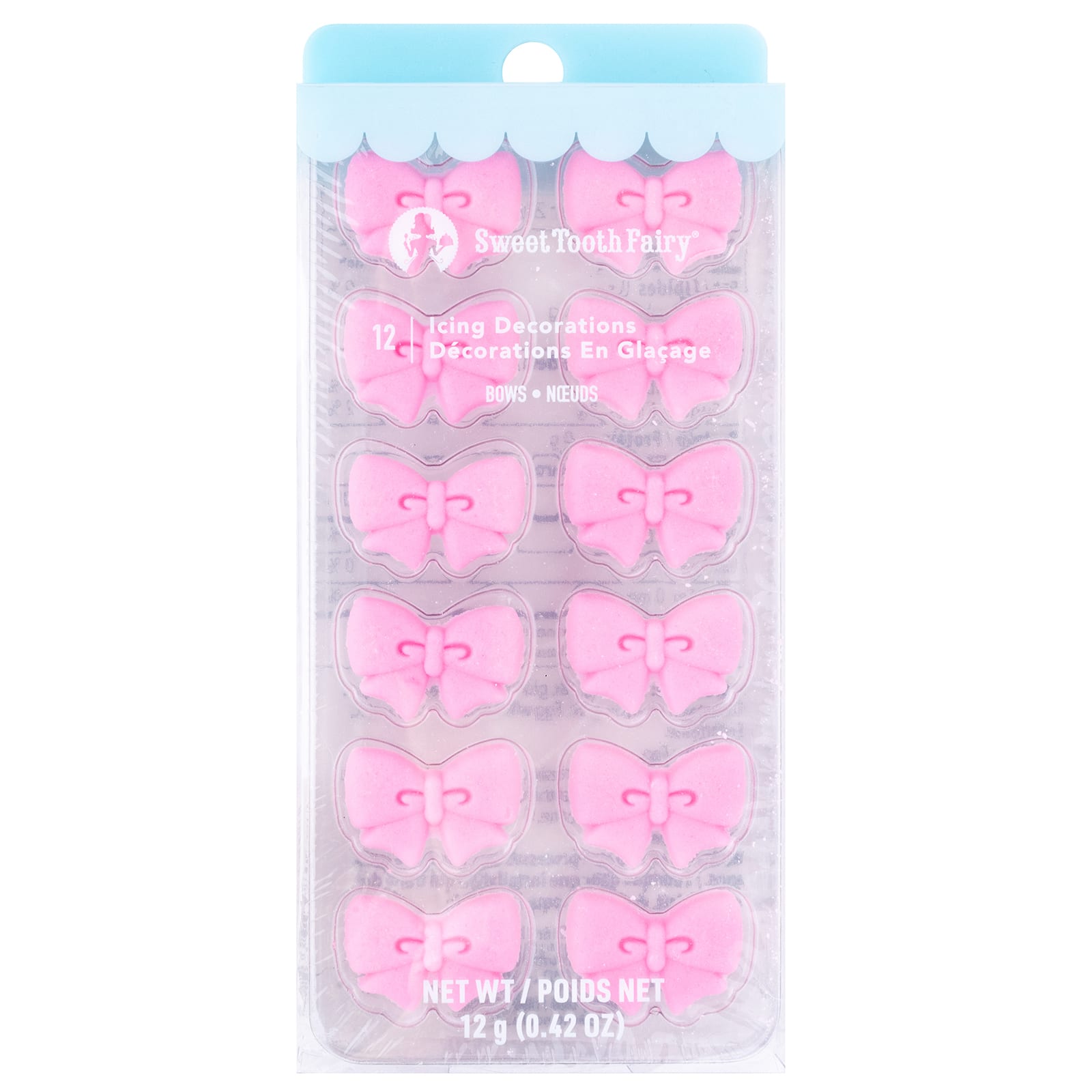 Sweet Tooth Fairy&#xAE; Pink Bow Icing Decorations, 12ct.
