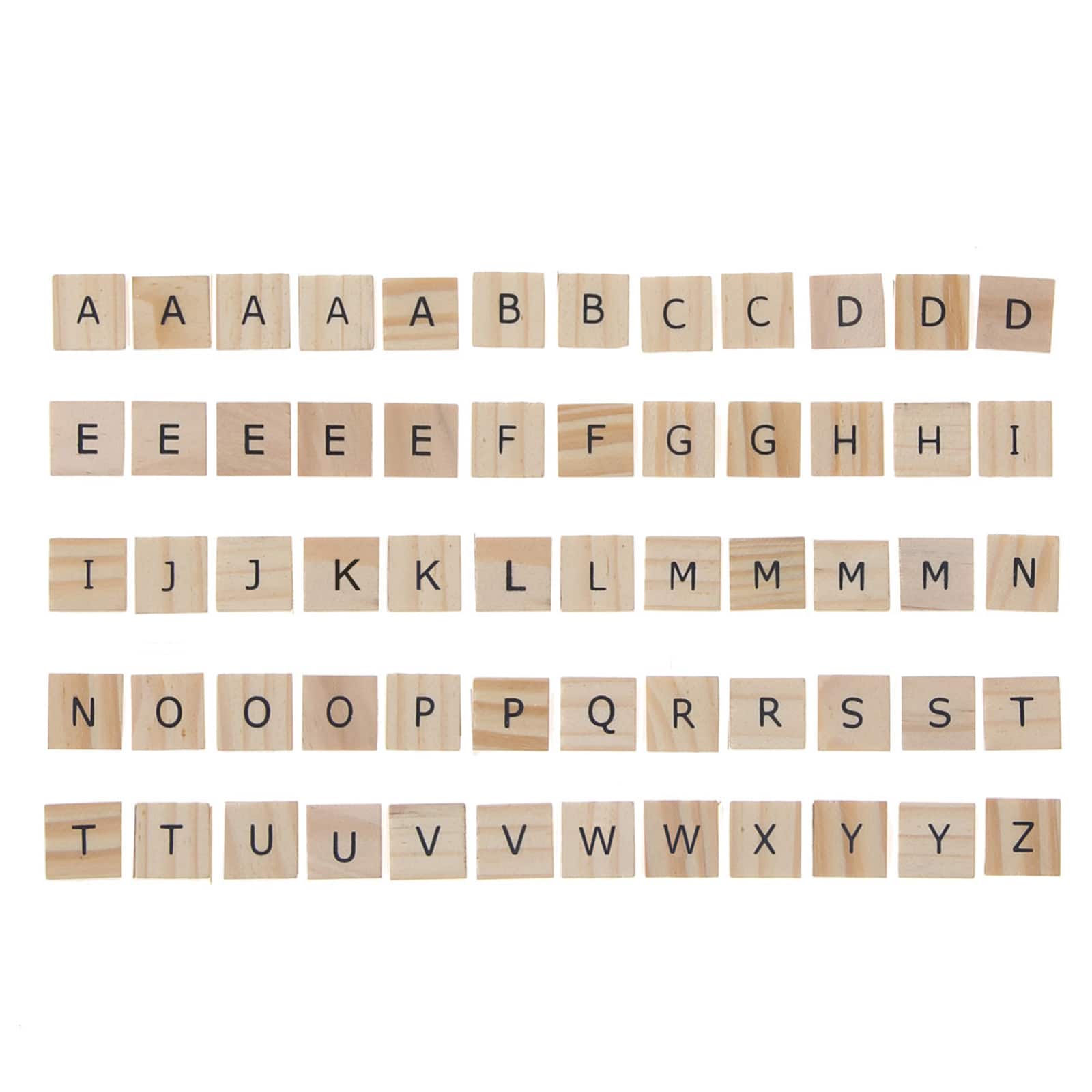 More useful letter selection Red Wooden Alphabetical Letter Game Tiles Set of 100 Tiles for Crafting