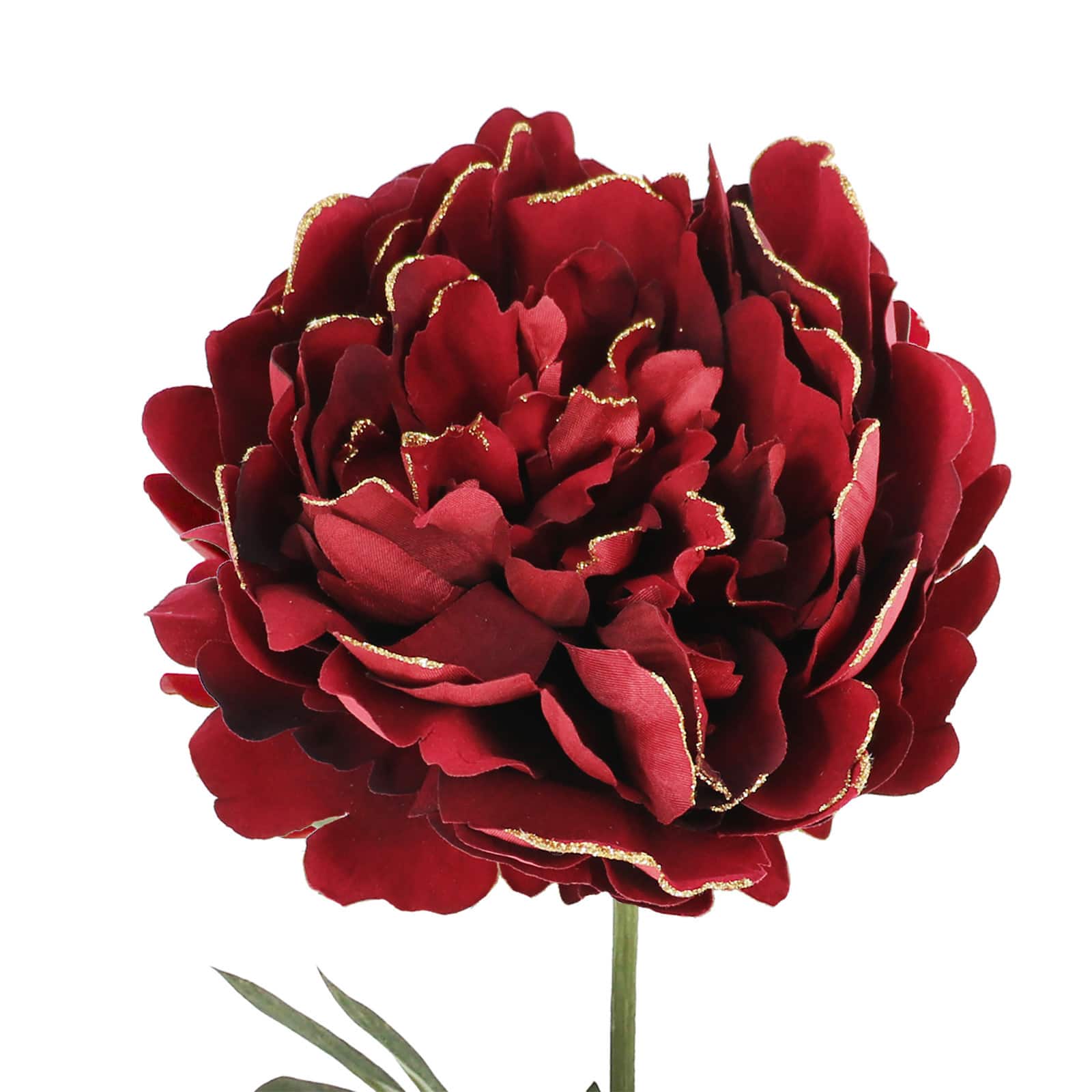 29&#x22; Burgundy Peony with Gold Glitter Stem by Ashland&#xAE;